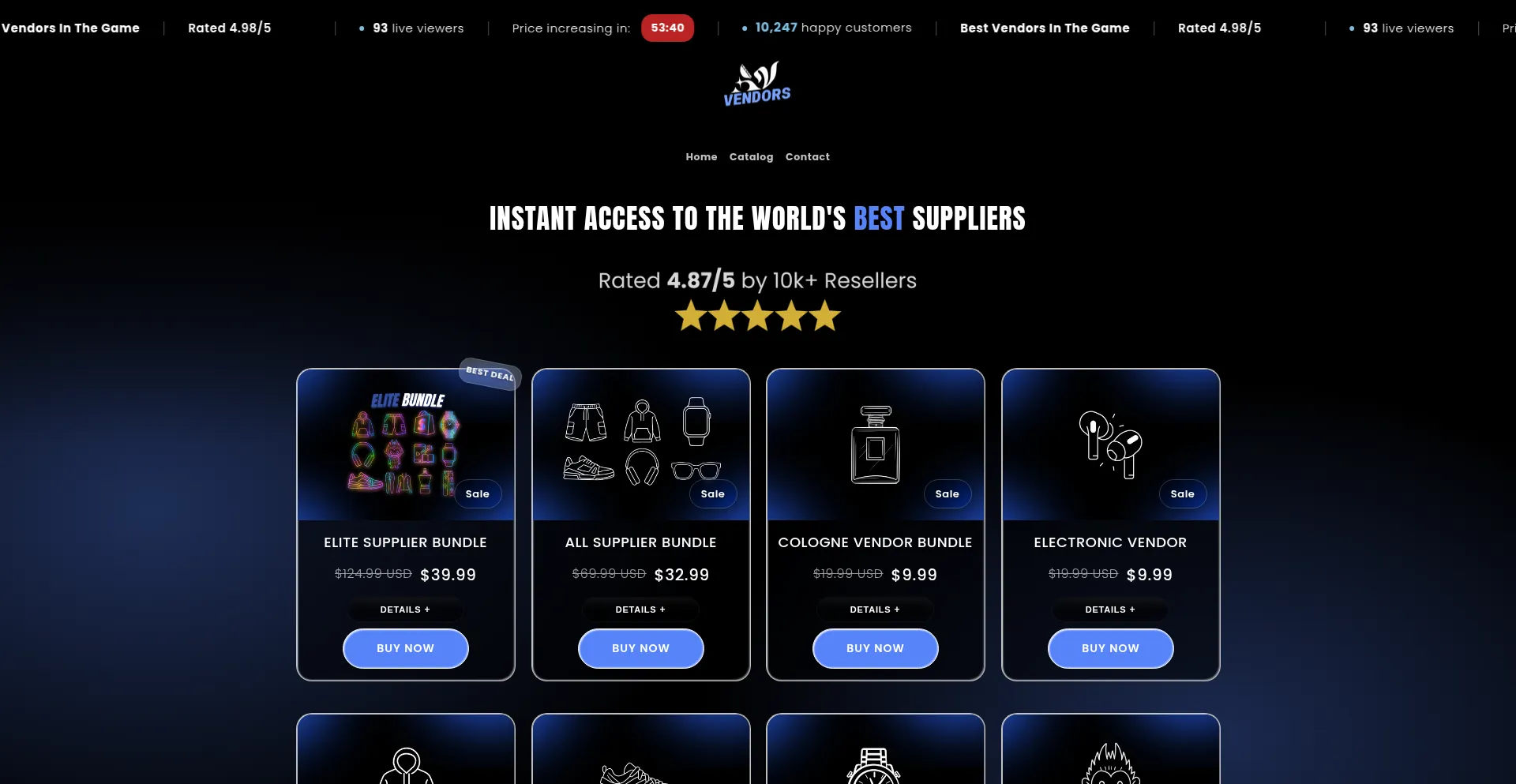 Website screenshot of Avresell.com