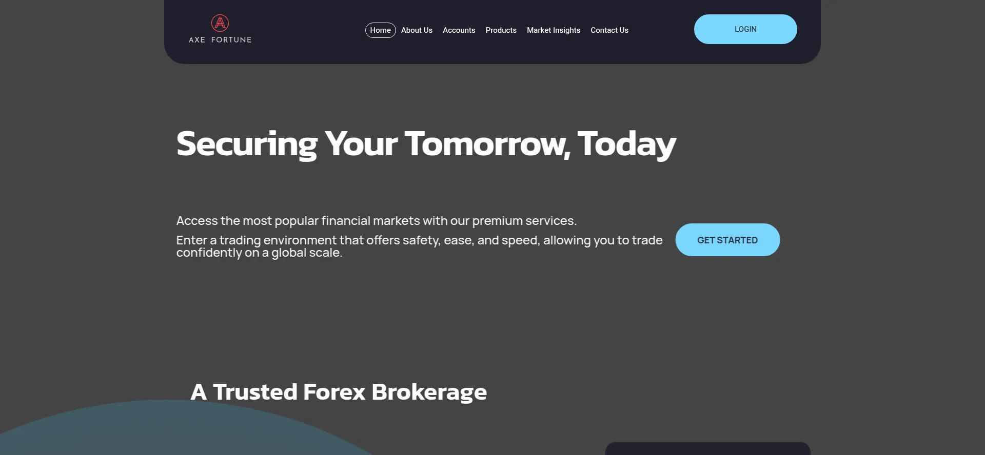 Website screenshot of Axe-fortune.com