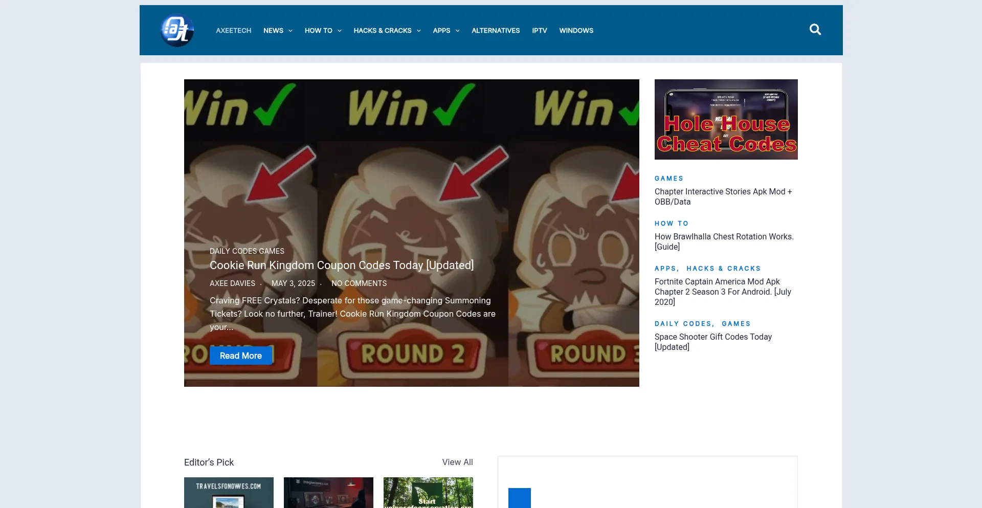 Website screenshot of Axeetech.com