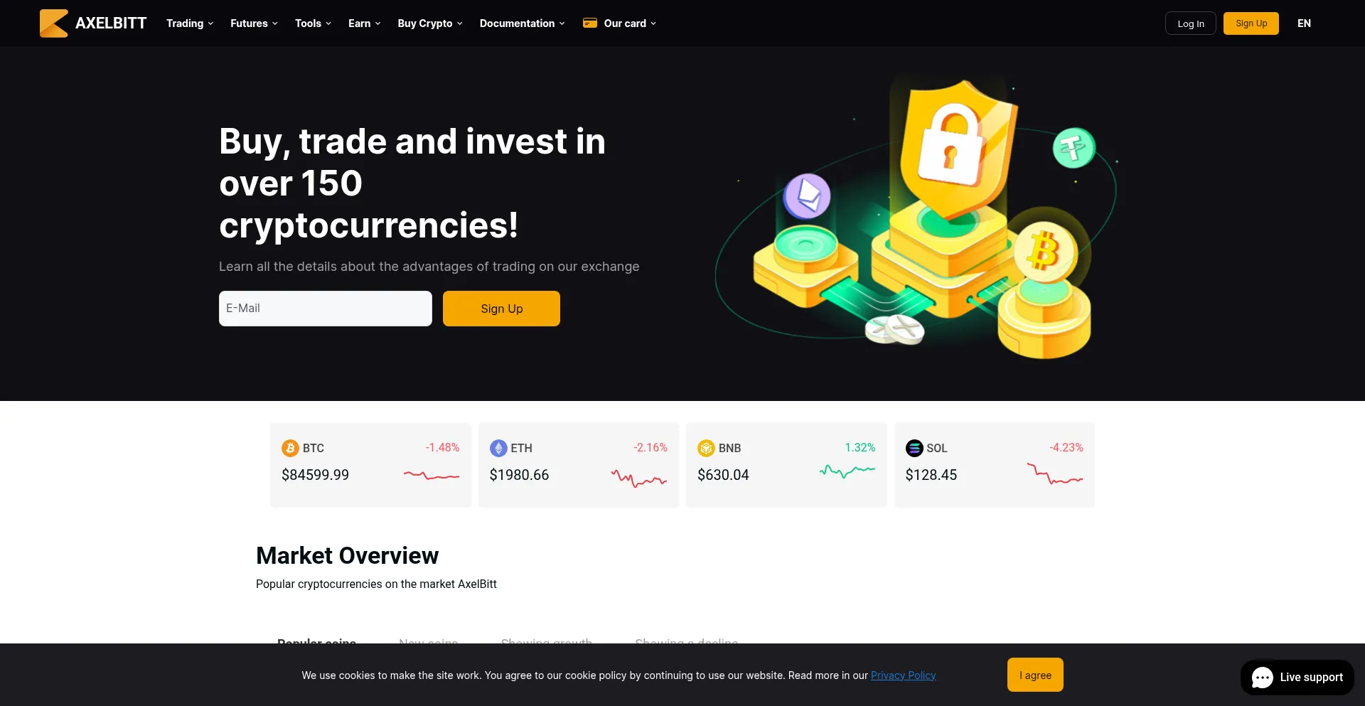 Website screenshot of Axelbitt.com