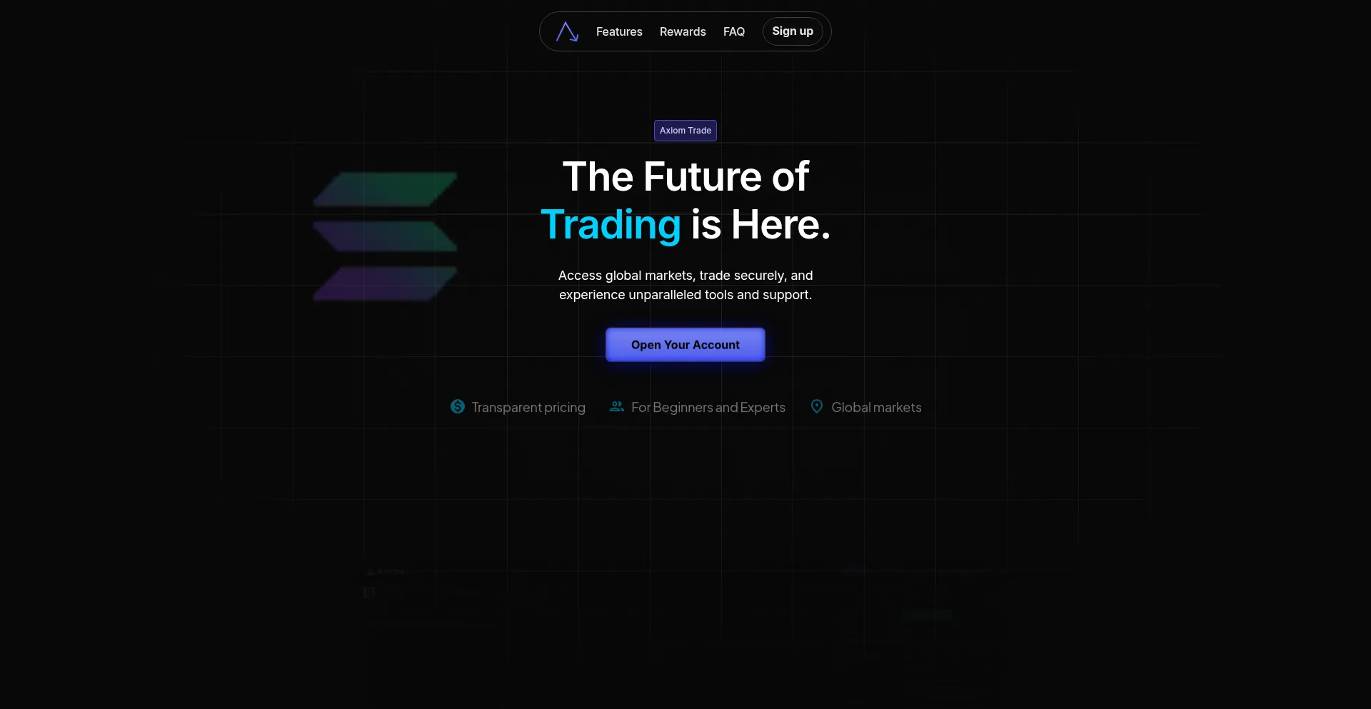 Website screenshot of Axiom-trade.com