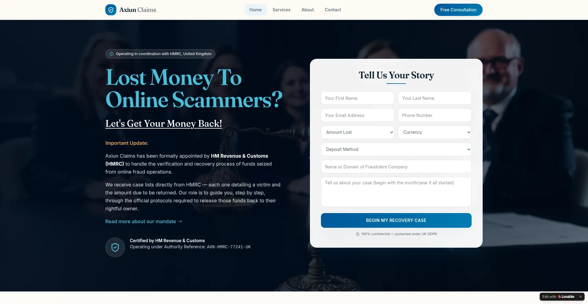 Axiunclaims.com
