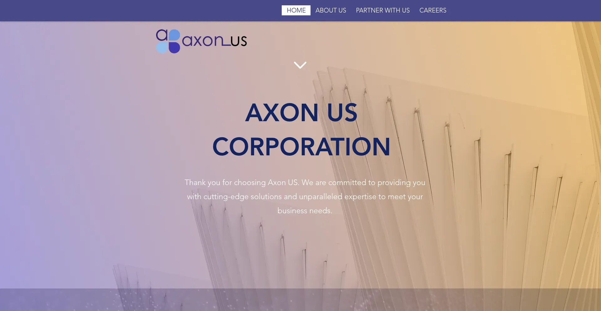 Website screenshot of Axonuscorp.com