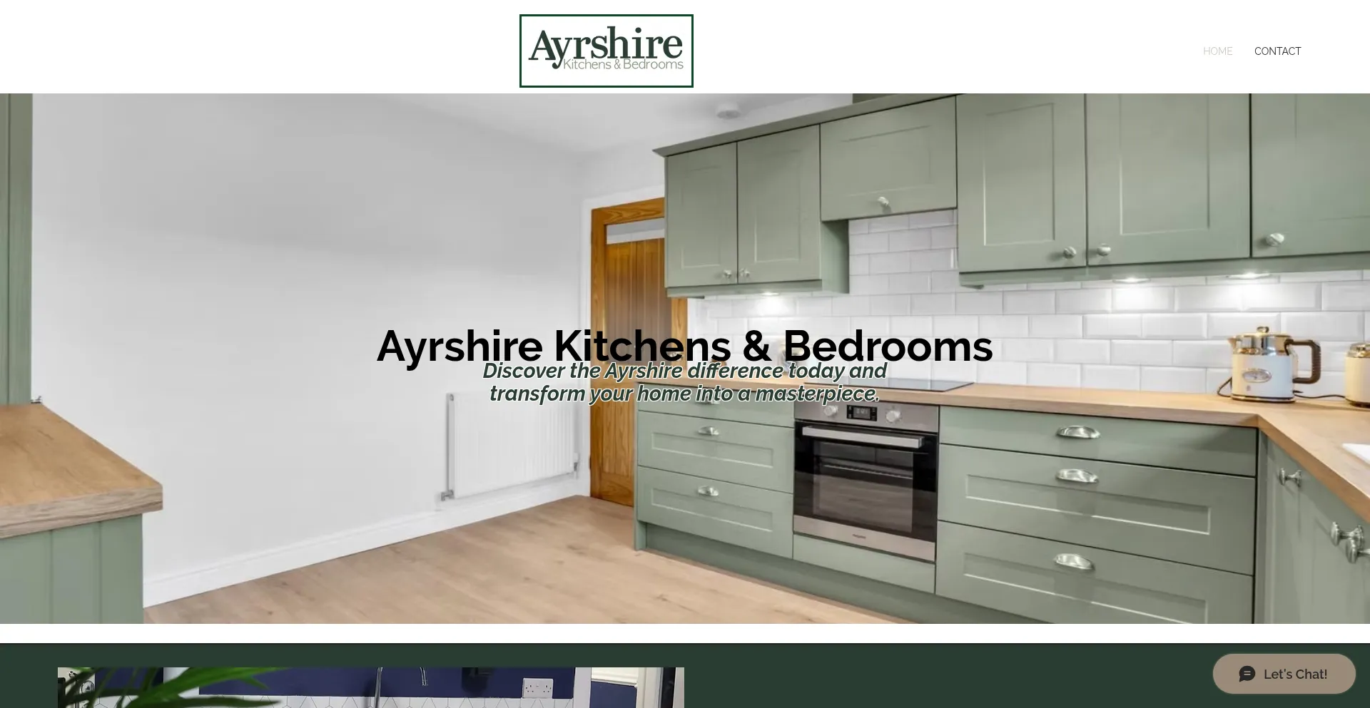 Website screenshot of Ayrshirekitchensandbedrooms.co.uk