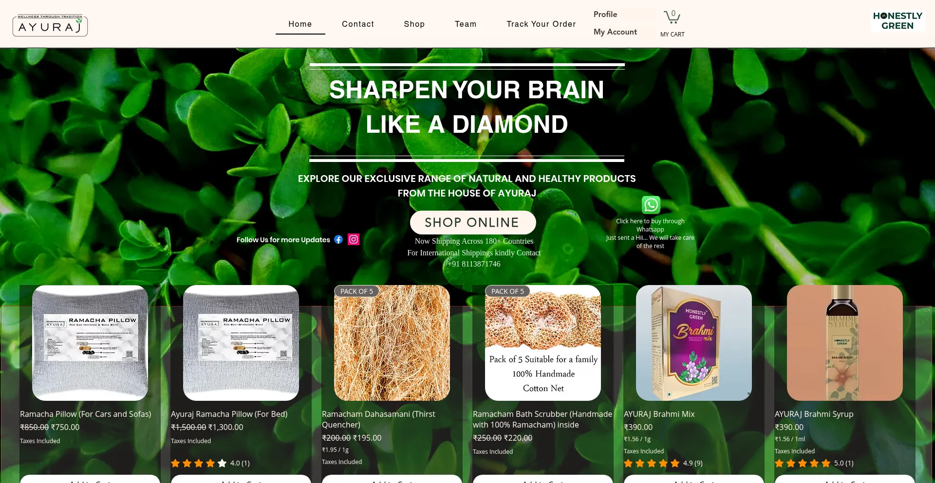 Website screenshot of Ayuraj.in