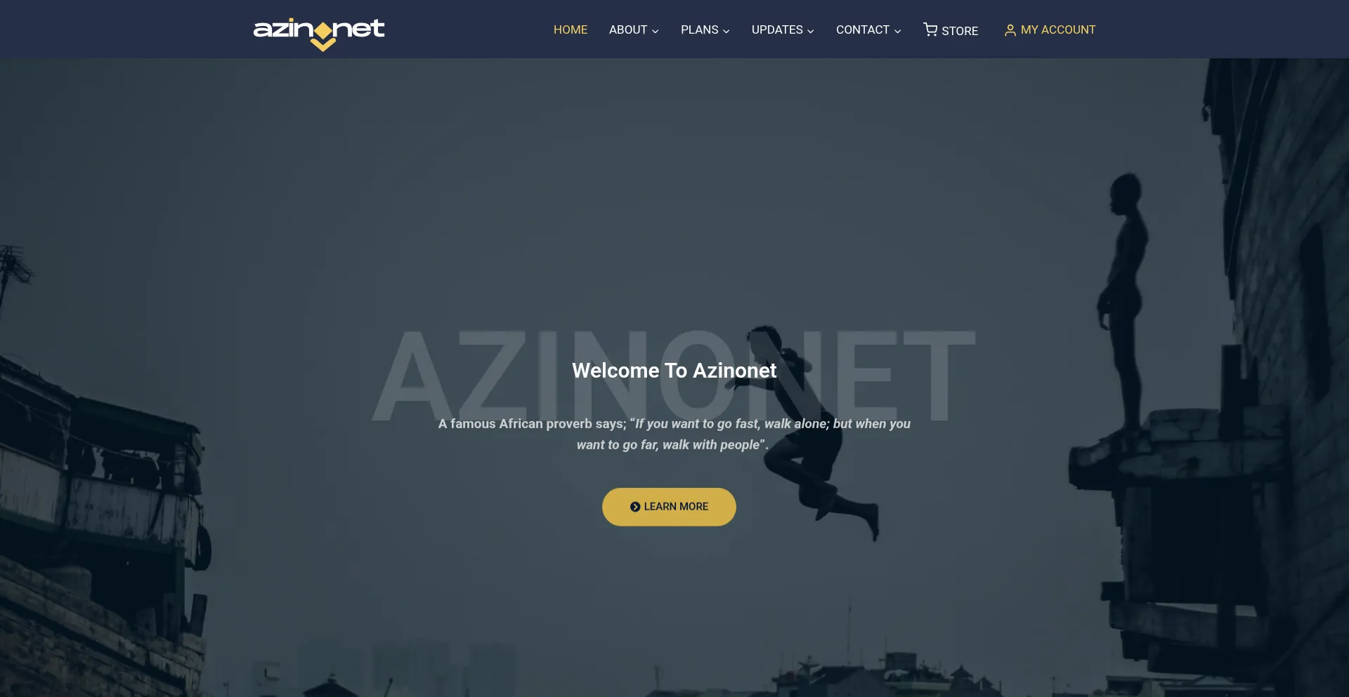 Website screenshot of Azinonet.com