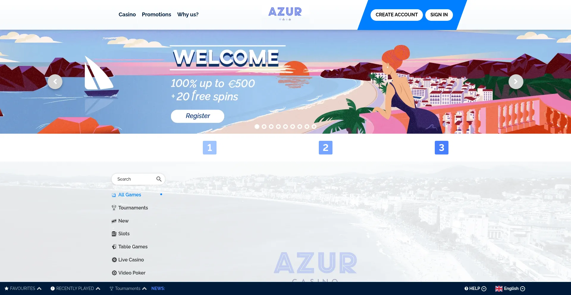 Azurcasino.com Screenshot