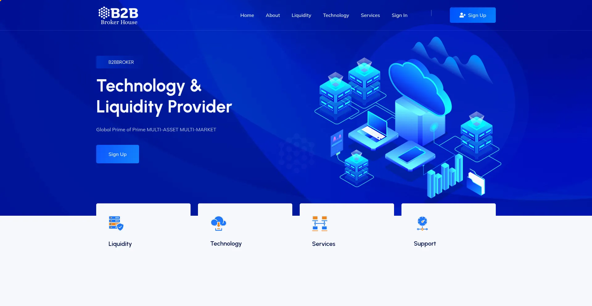 Website screenshot of B2bbroker.io