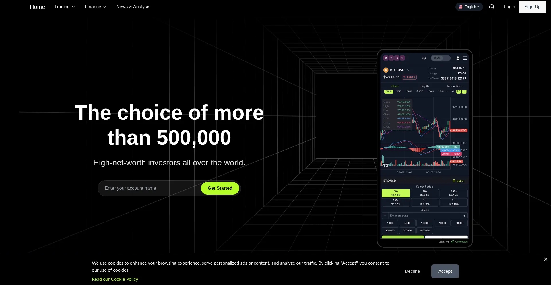 Website screenshot of B2c2-amm.top
