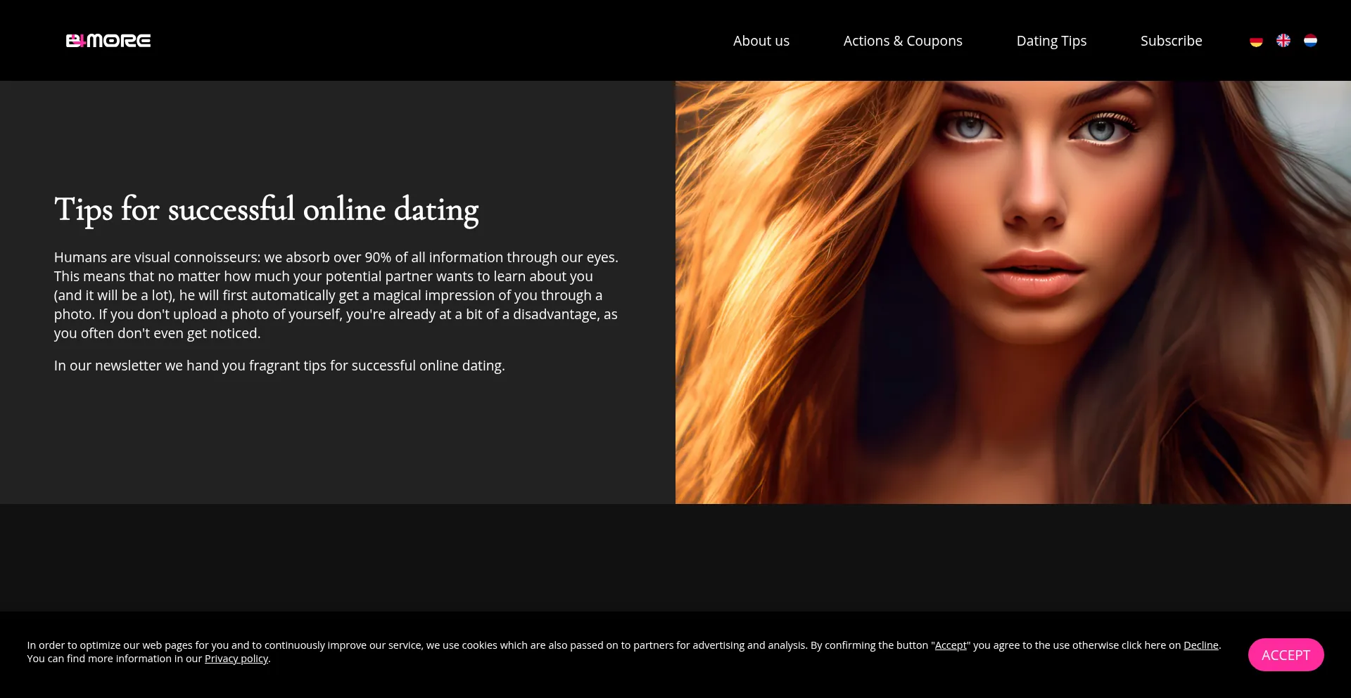Website screenshot of B4more.com
