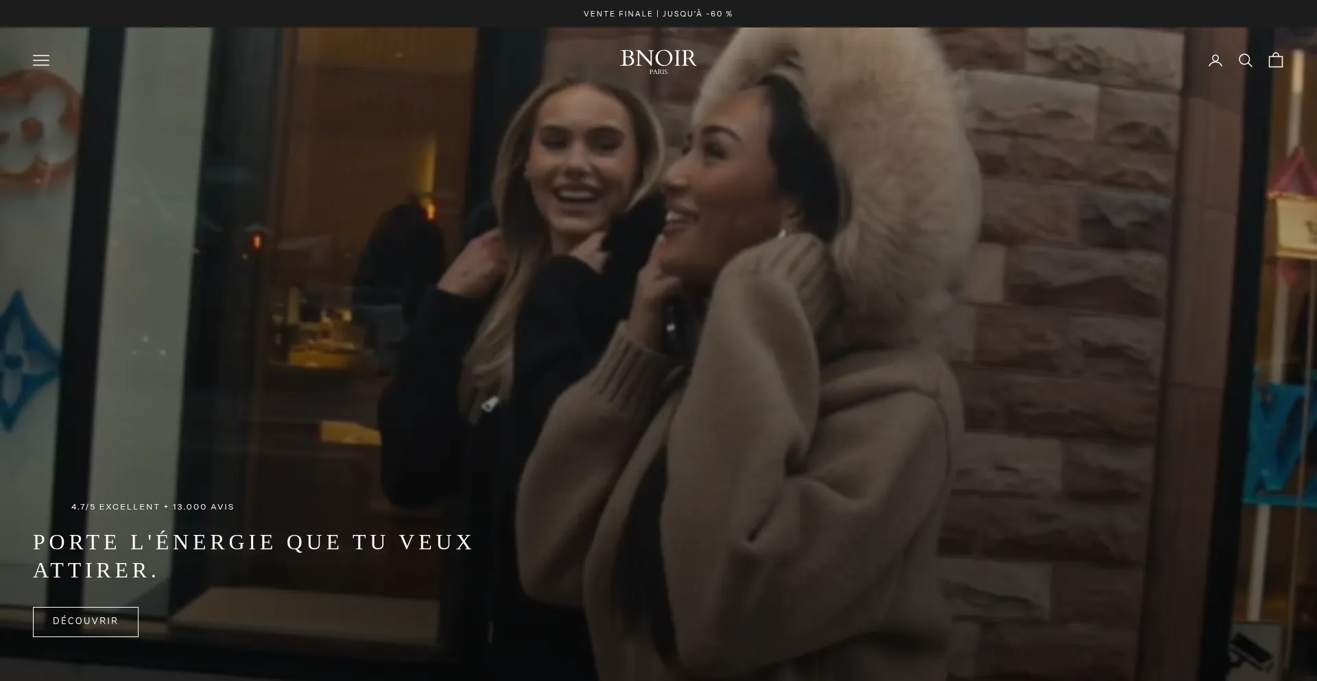 Website screenshot of B-noir.fr
