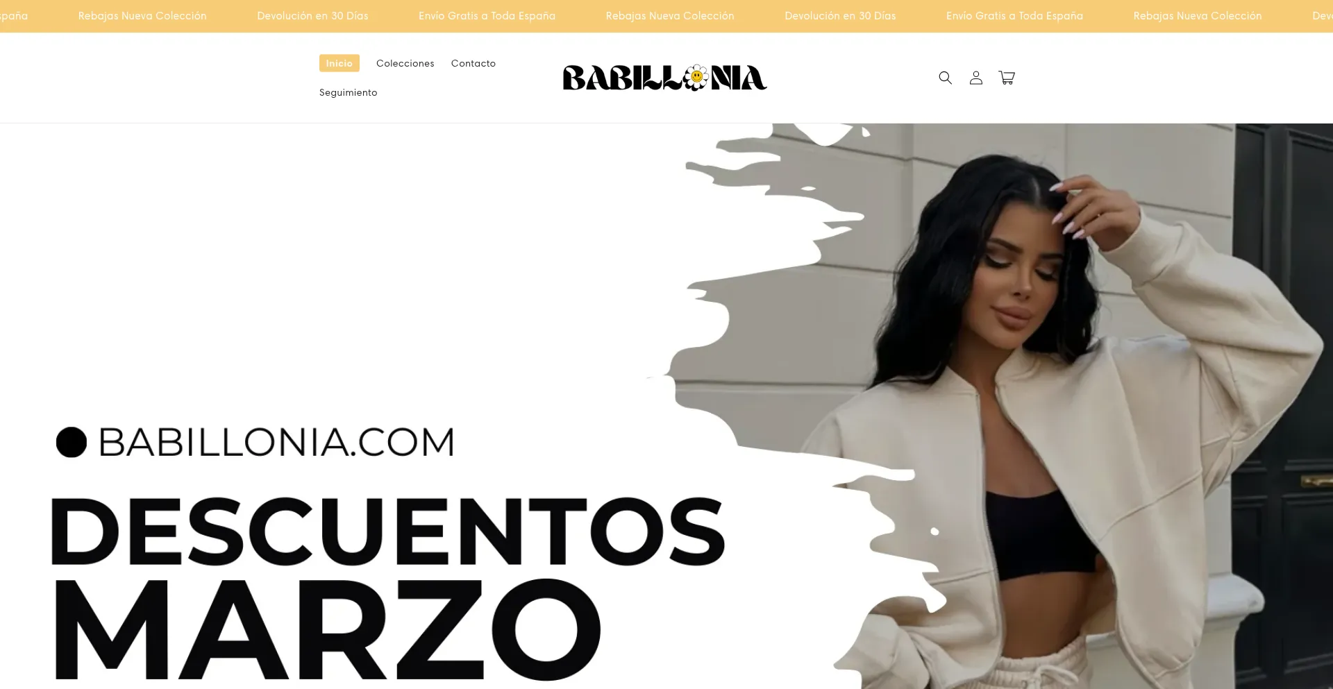 Website screenshot of Babillonia.com