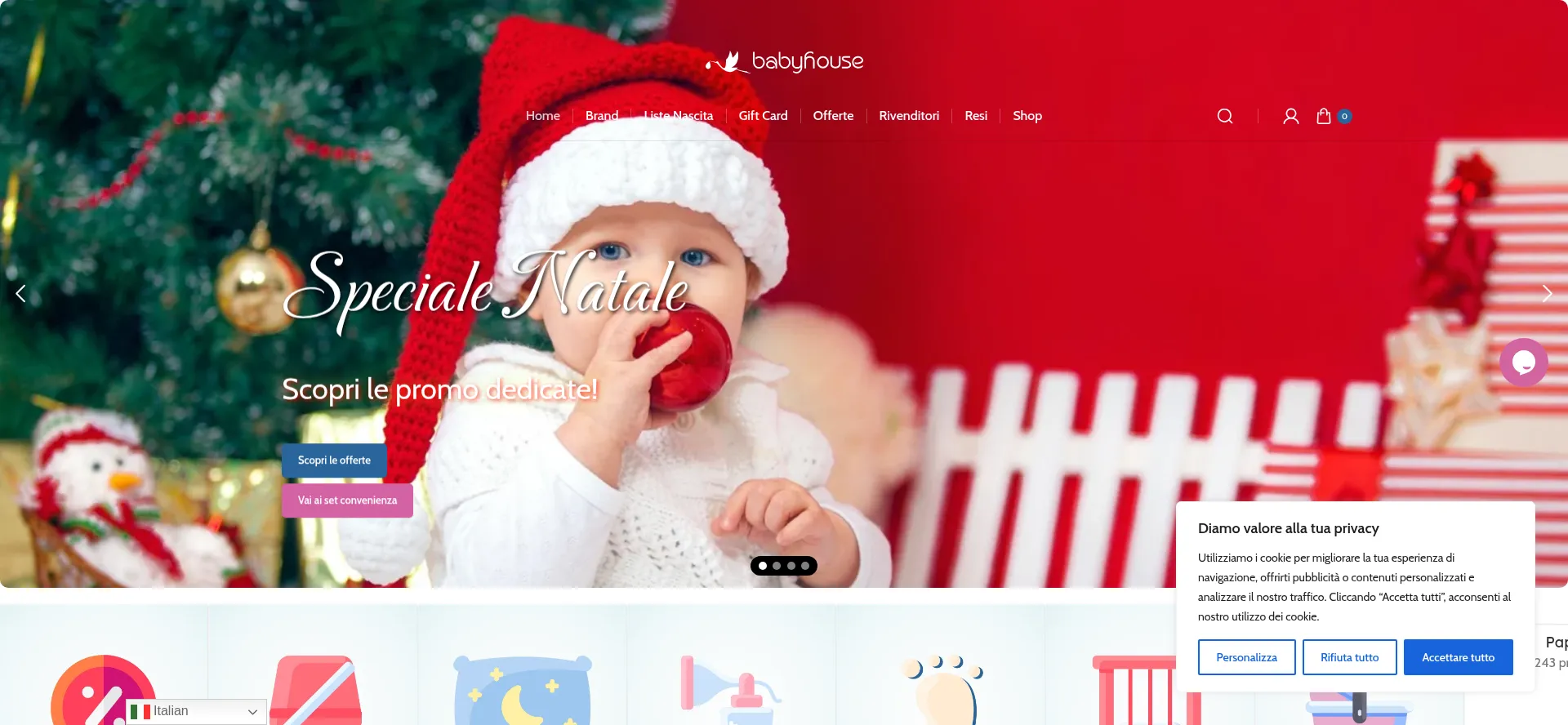 Website screenshot of Babyhouse.biz