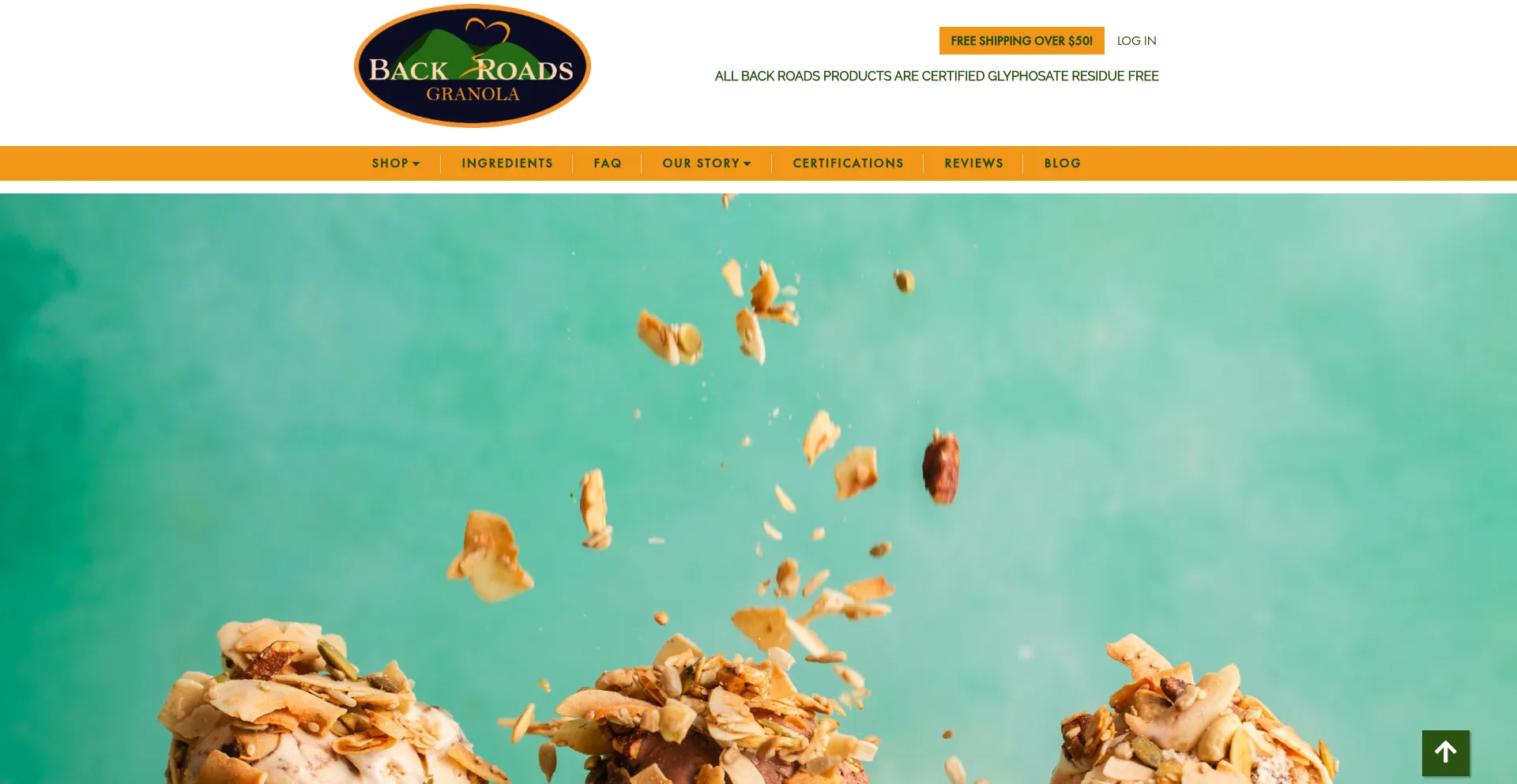 Backroadsgranola.com Screenshot