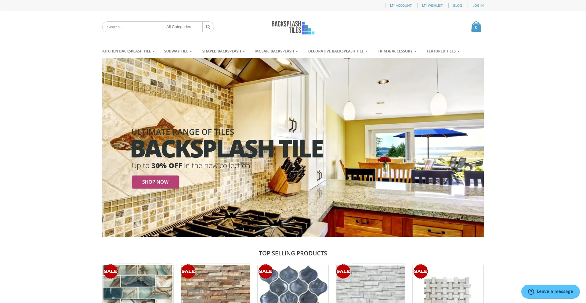 Website screenshot of Backsplash-tile.us