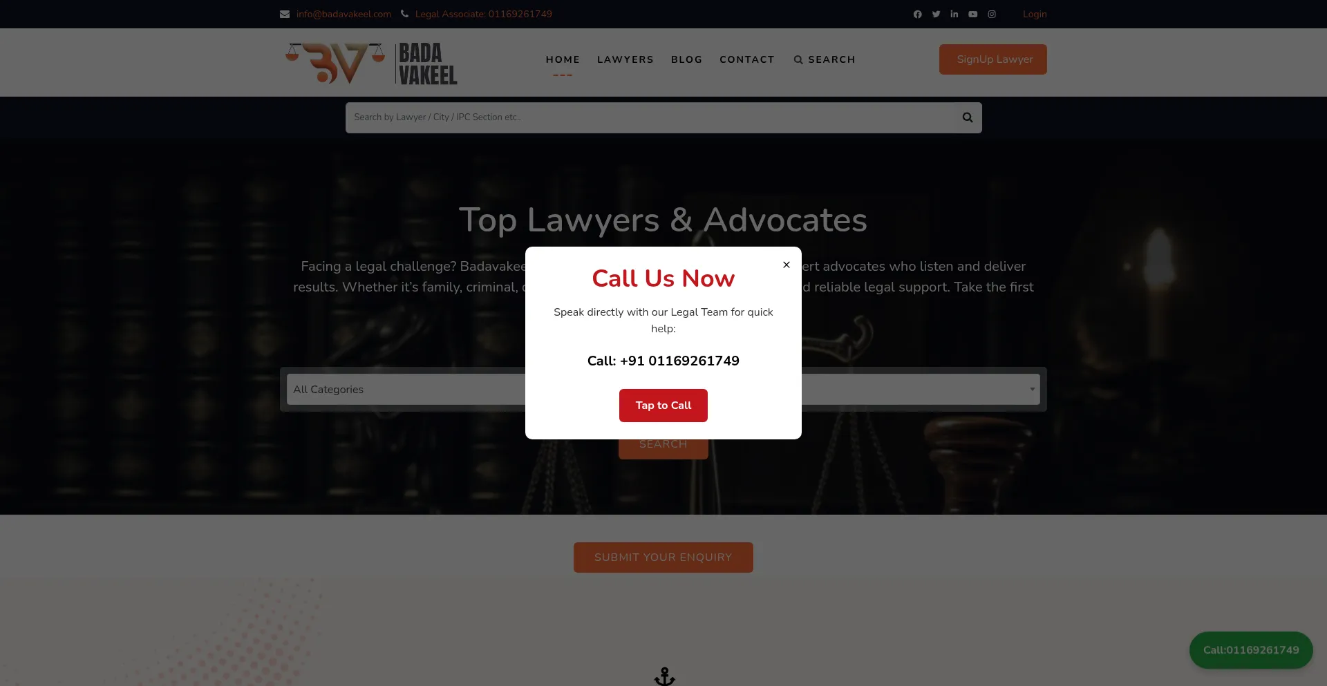 Badavakeel.com Screenshot