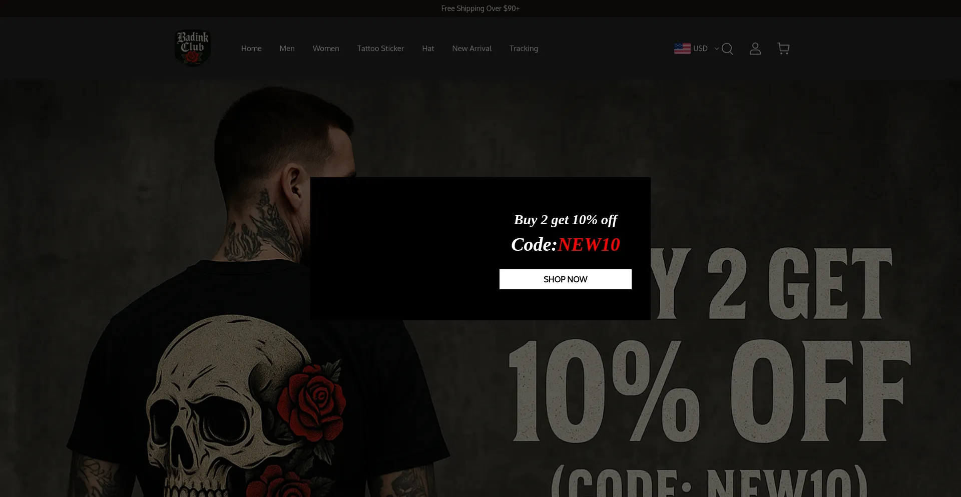Website screenshot of Badinkclub.com