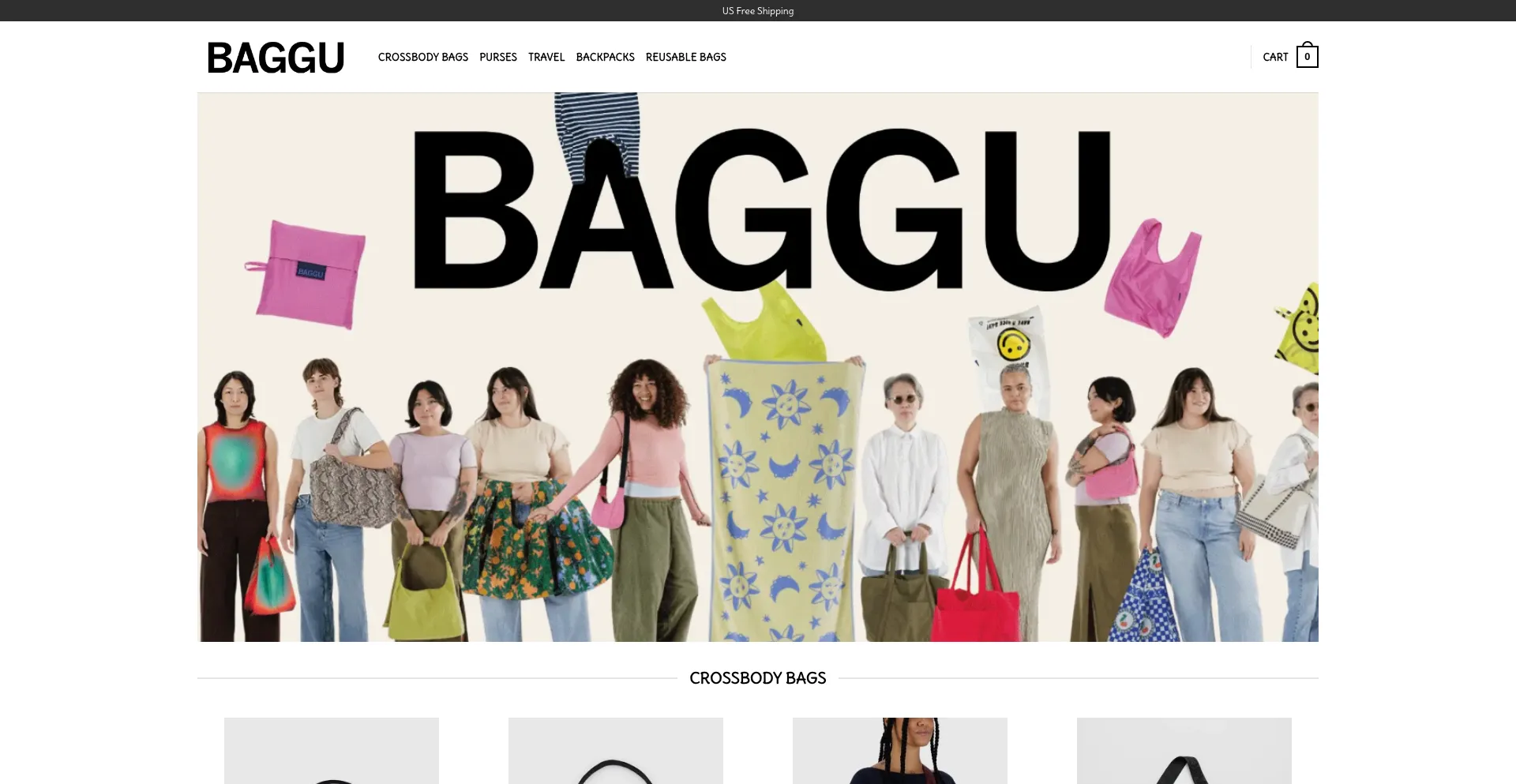 Website screenshot of Baggu-eu.com
