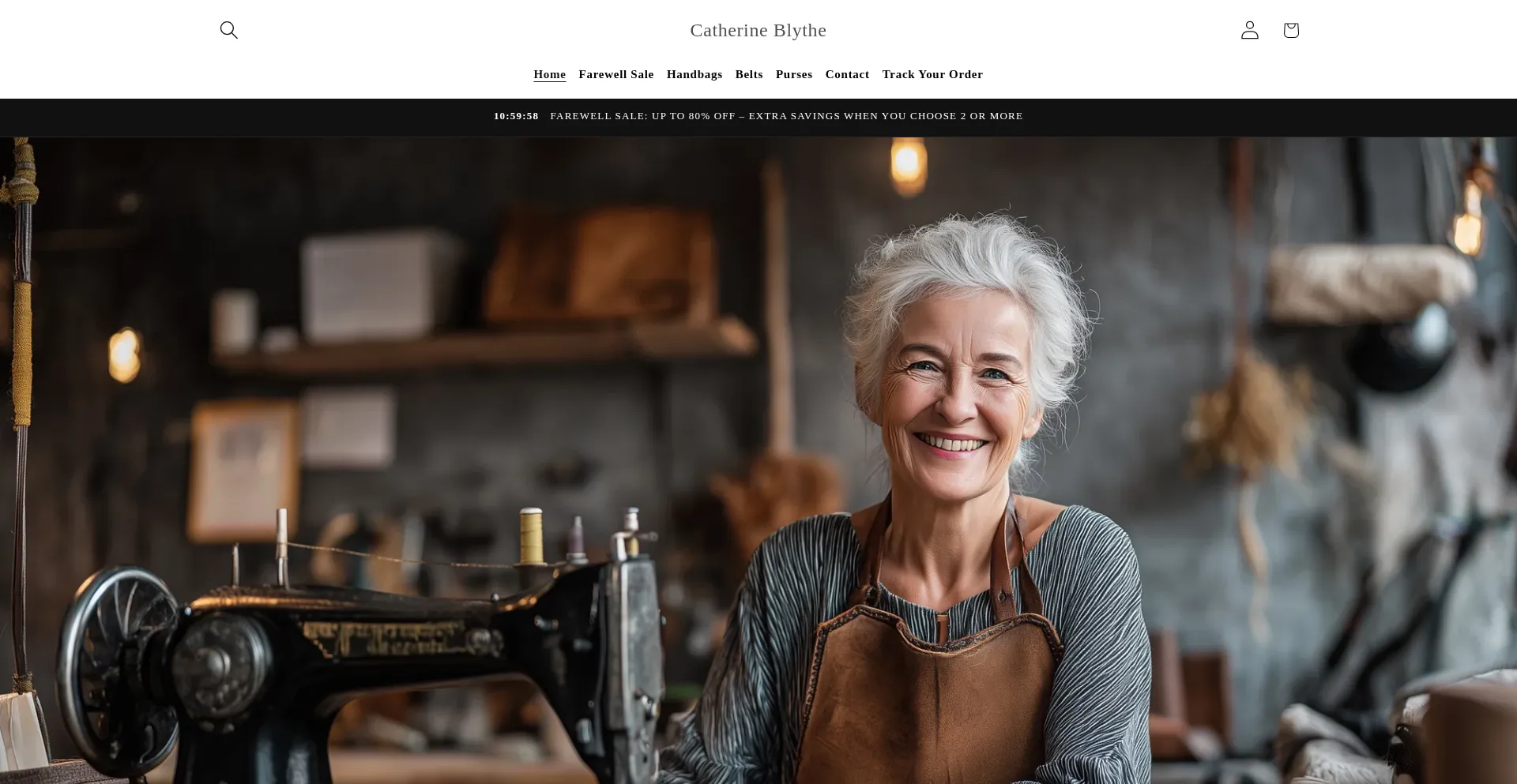 Website screenshot of Bagscatherine.com