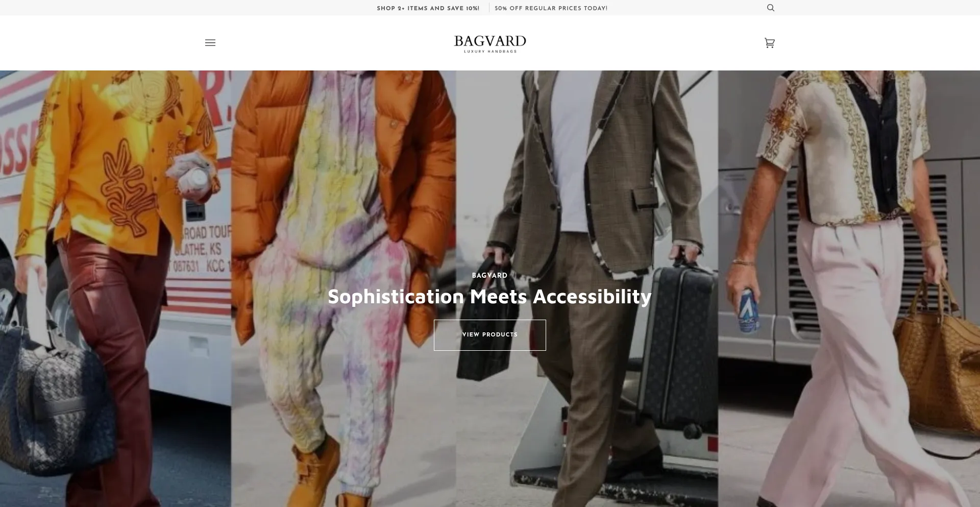 Website screenshot of Bagvard.com