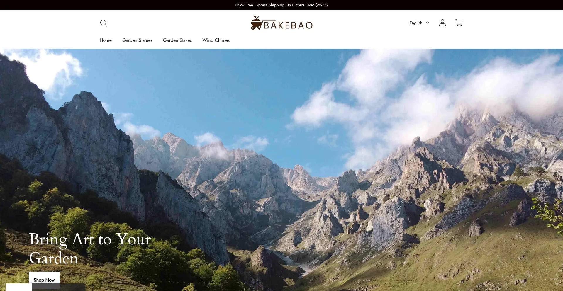 Website screenshot of Bakebao.com