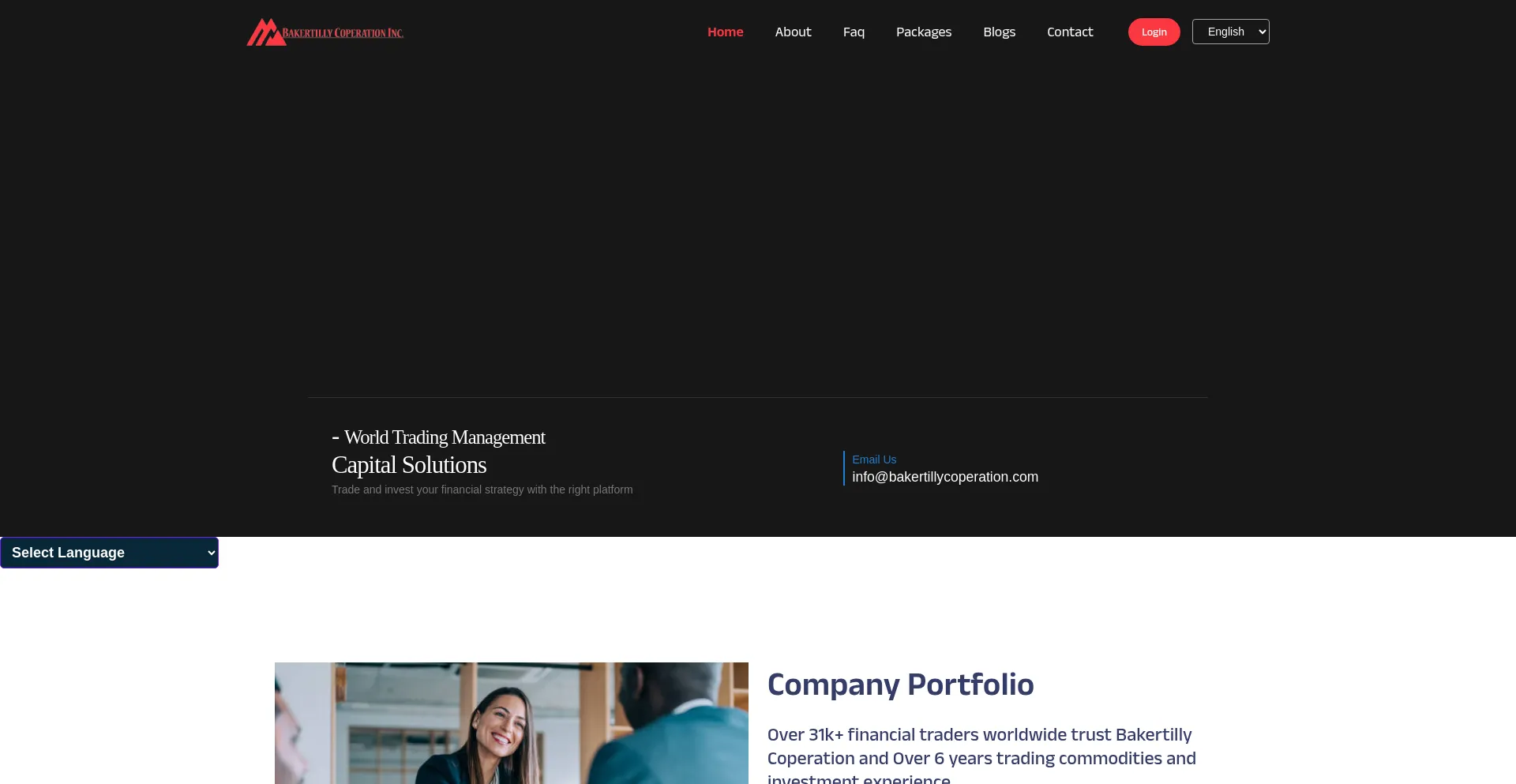 Website screenshot of Bakertillycoperation.com