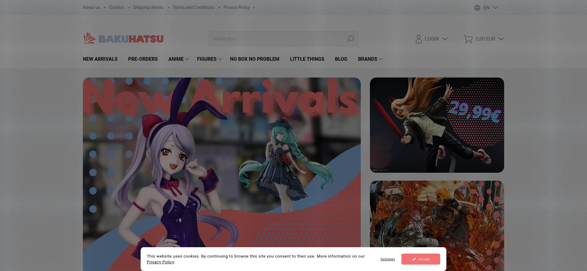 Website screenshot of Bakuhatsu.eu