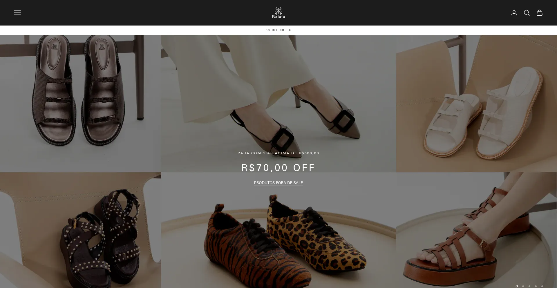 Website screenshot of Balaia.com.br