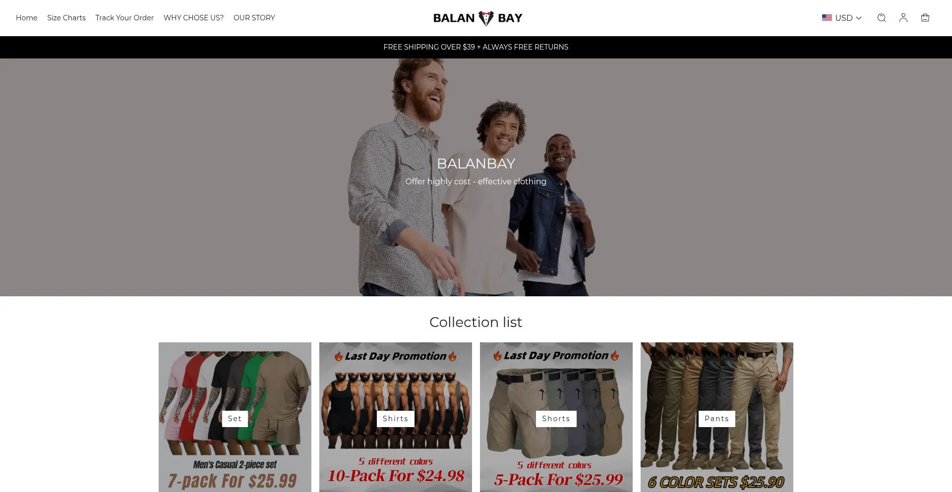 Website screenshot of Balanbay.com