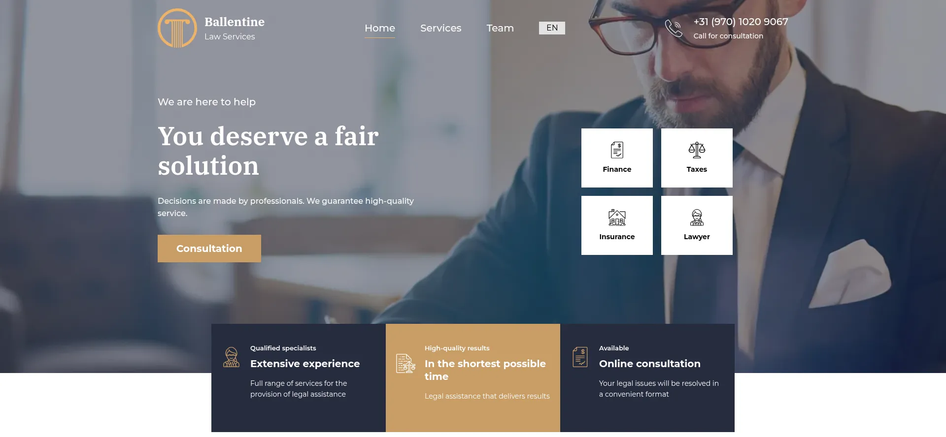 Ballentine-juristic.com Screenshot