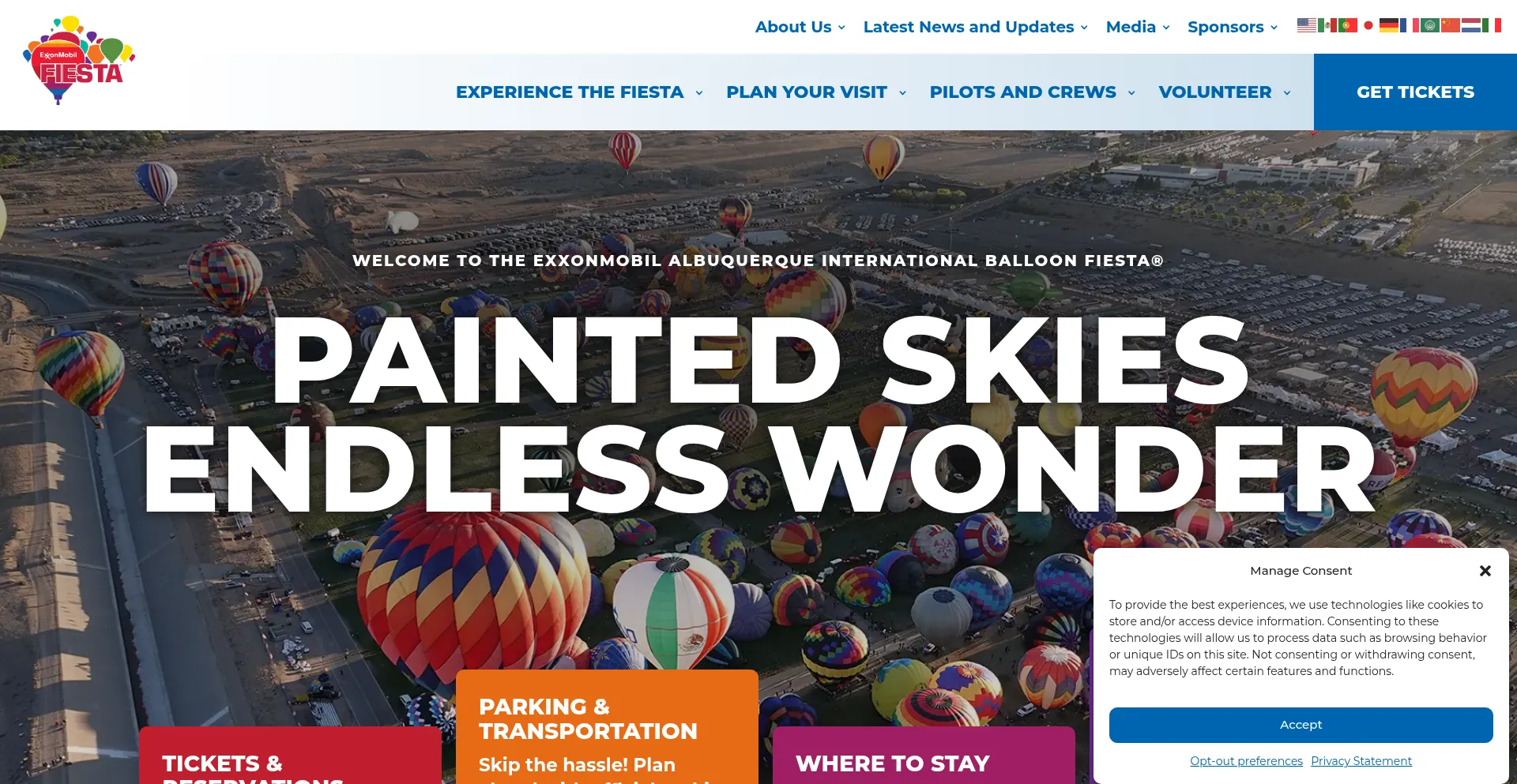 Balloonfiesta.com Screenshot