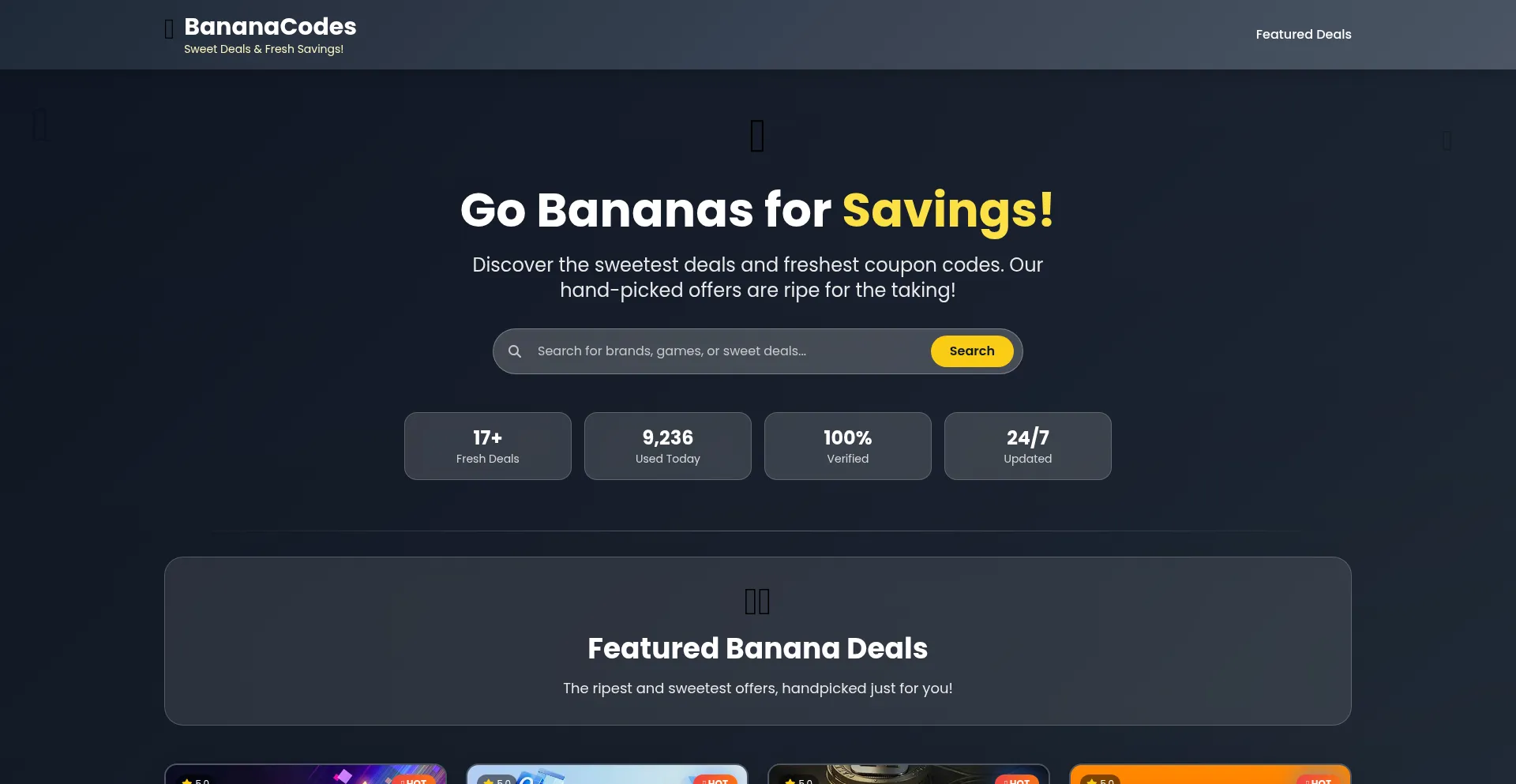Bananacodes.com Screenshot