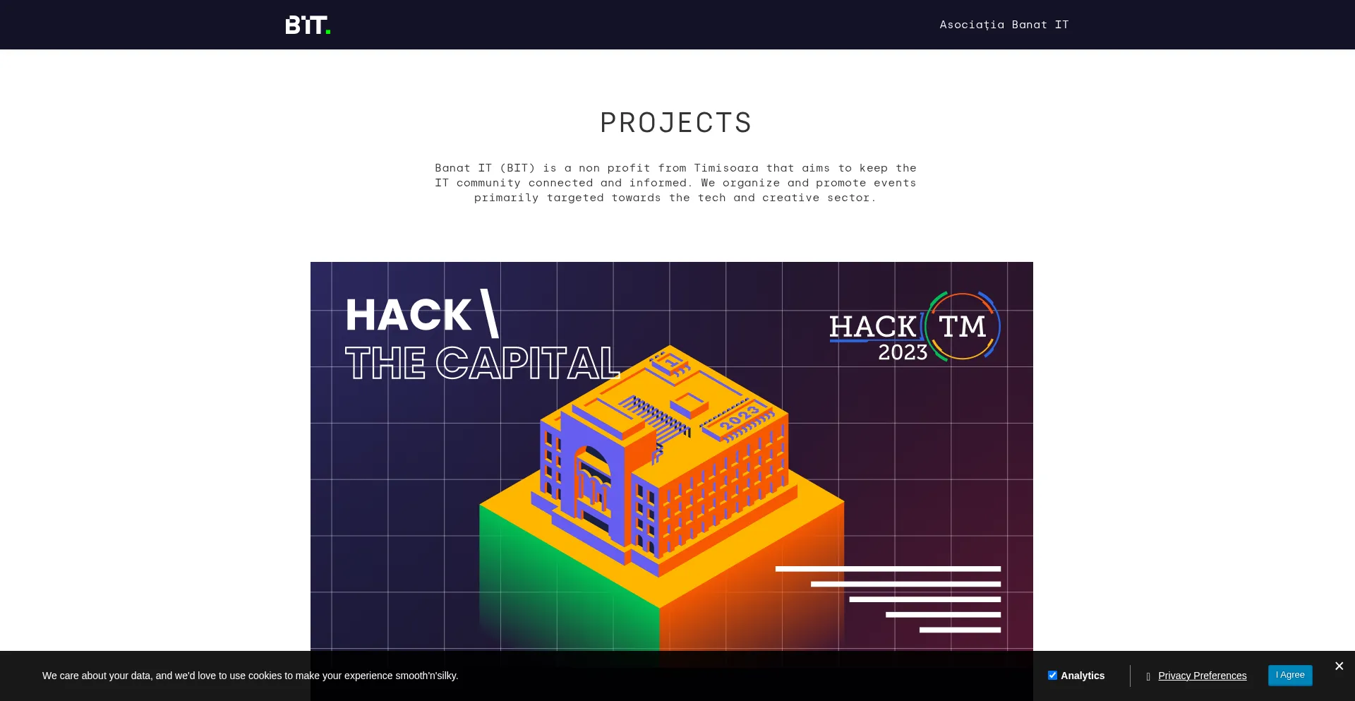 Website screenshot of Banatit.ro