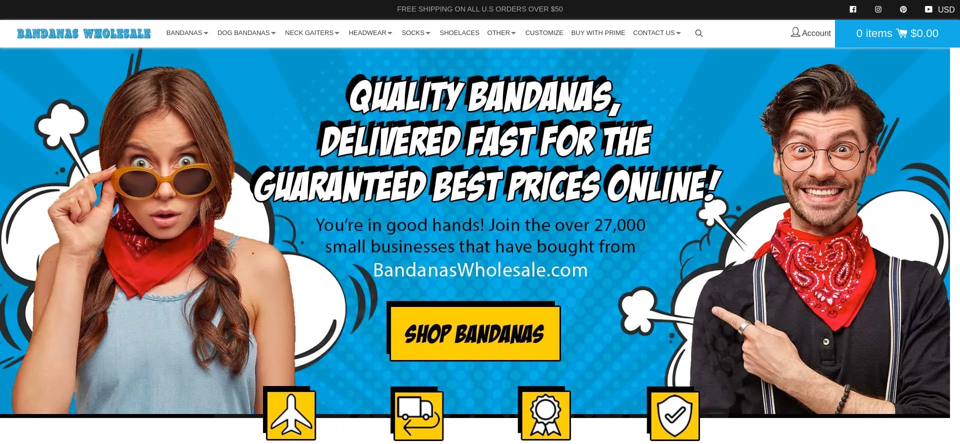 Bandanaswholesale.com