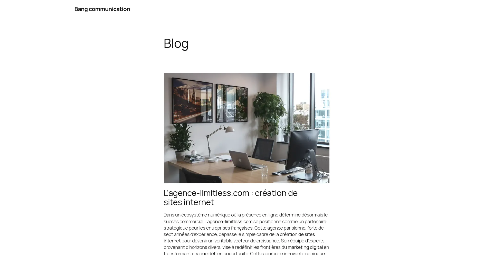 Bangcommunication.fr Screenshot