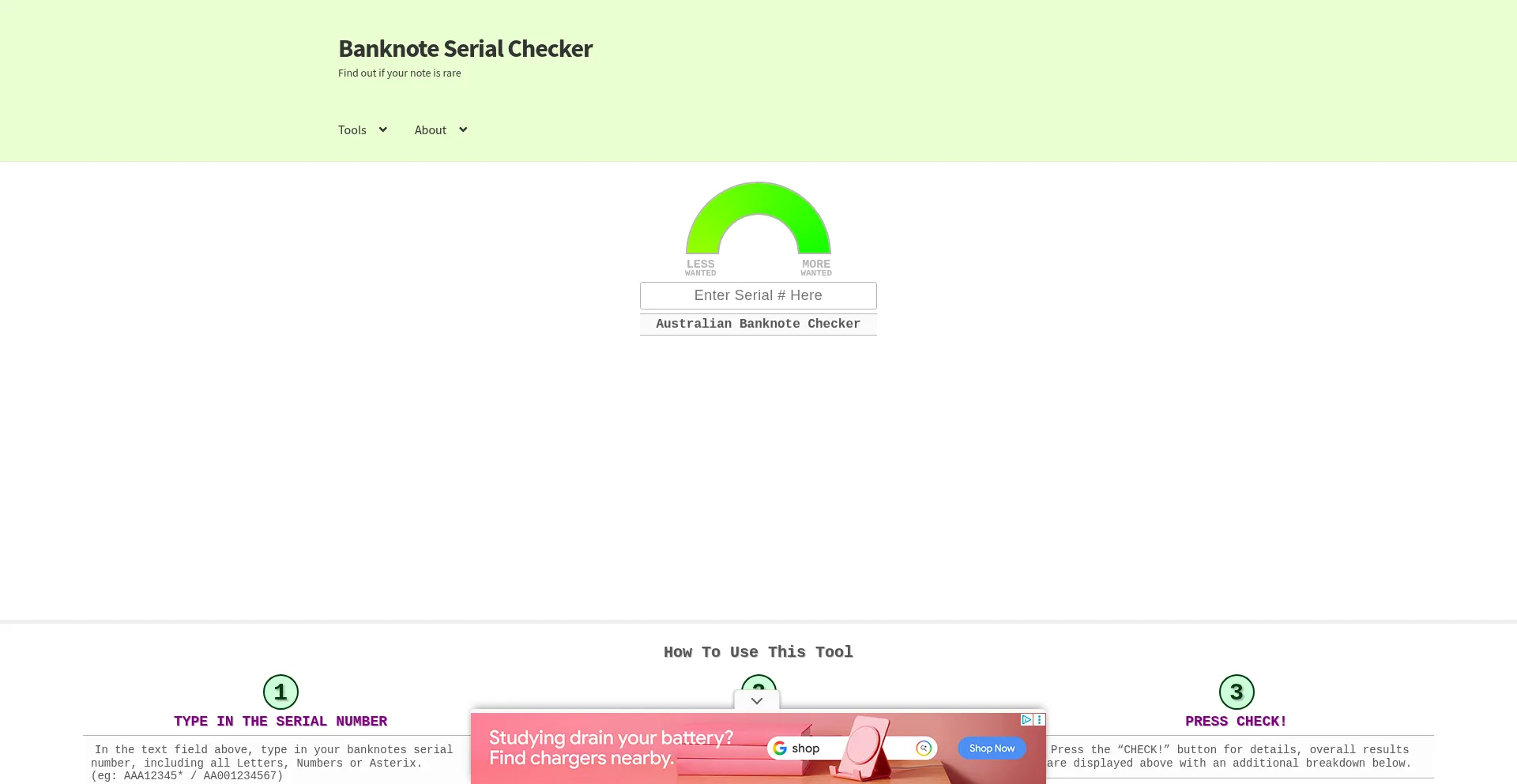 Is Banknoteserialchecker.com Safe?