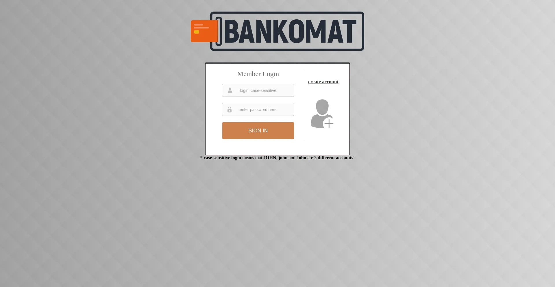 Website screenshot of Bankomats.cc