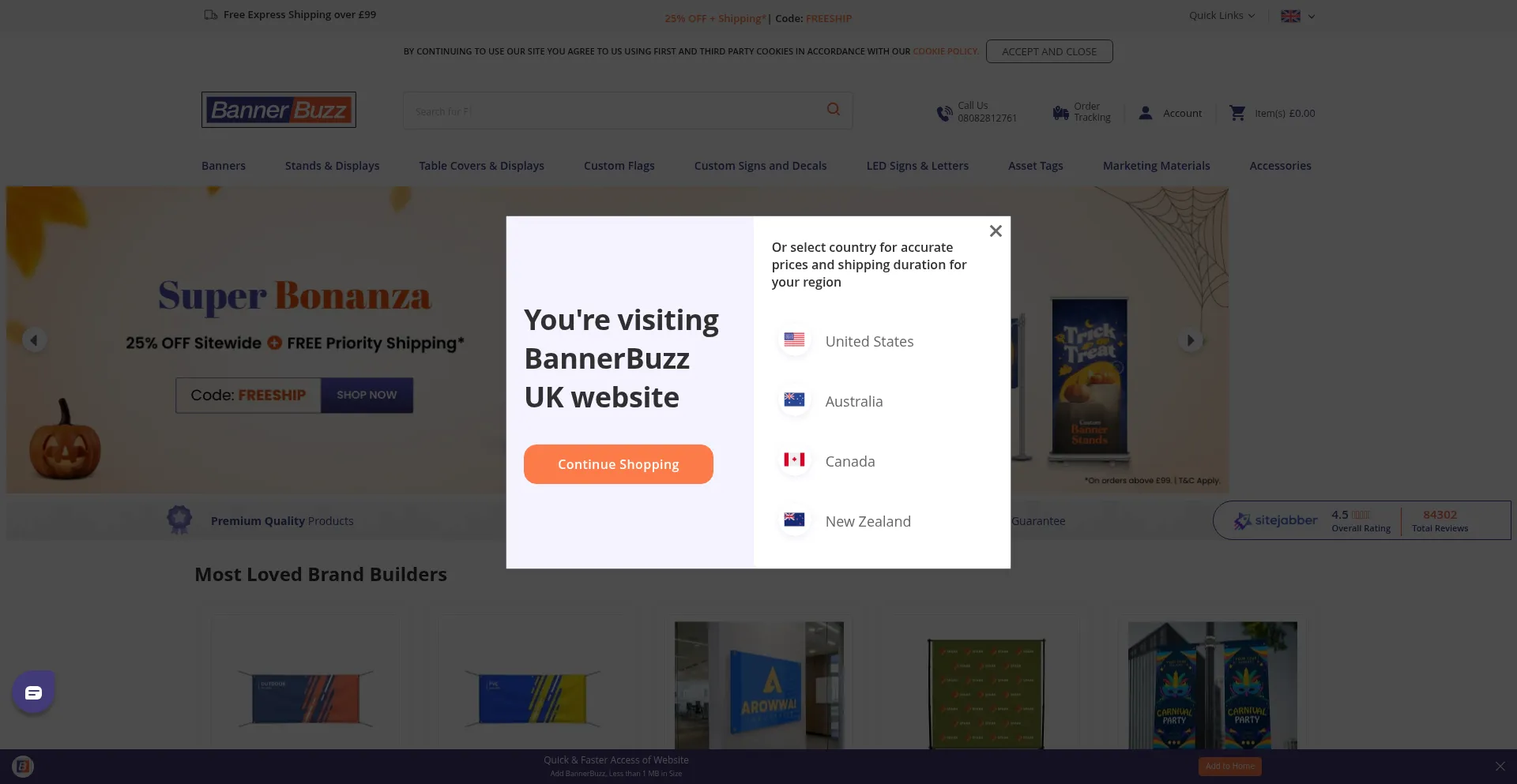 Bannerbuzz.co.uk Screenshot