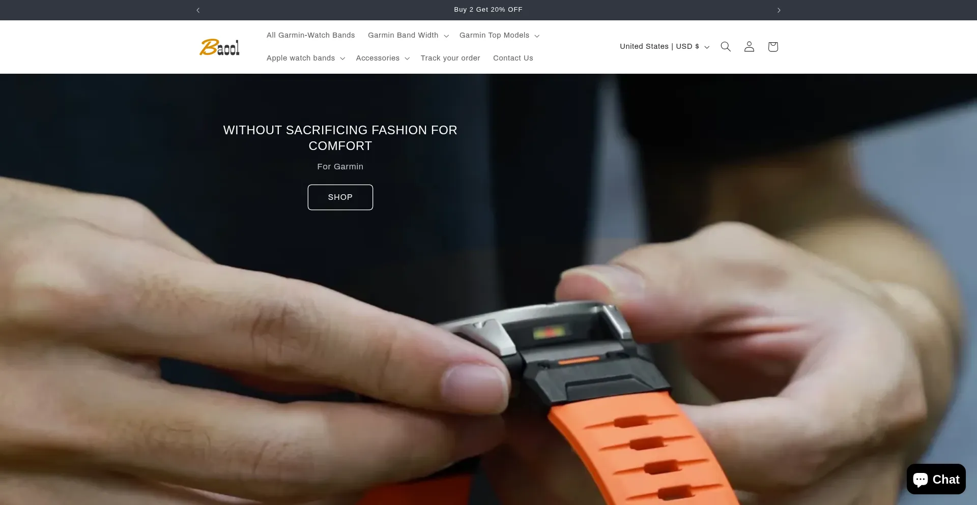 Website screenshot of Baool.com
