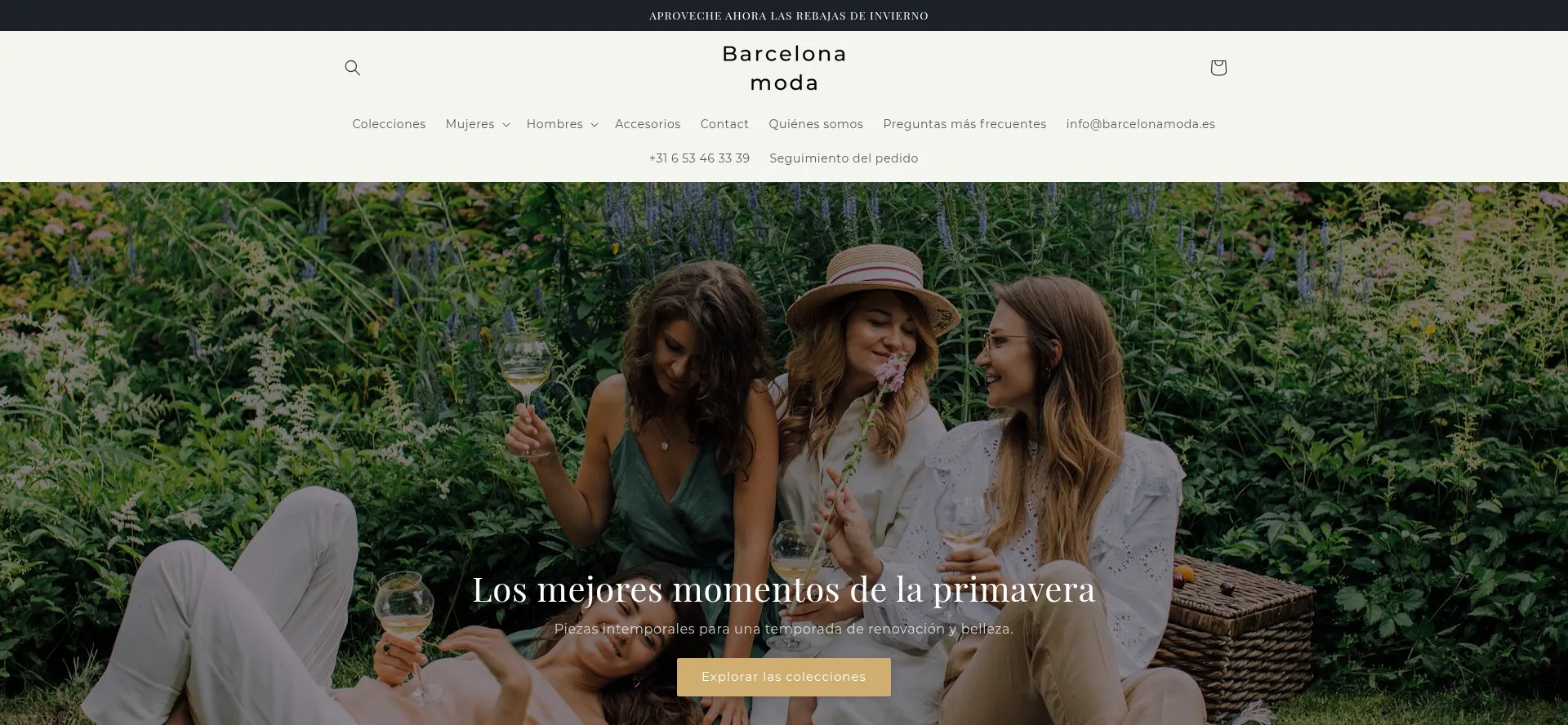 Website screenshot of Barcelonamoda.es