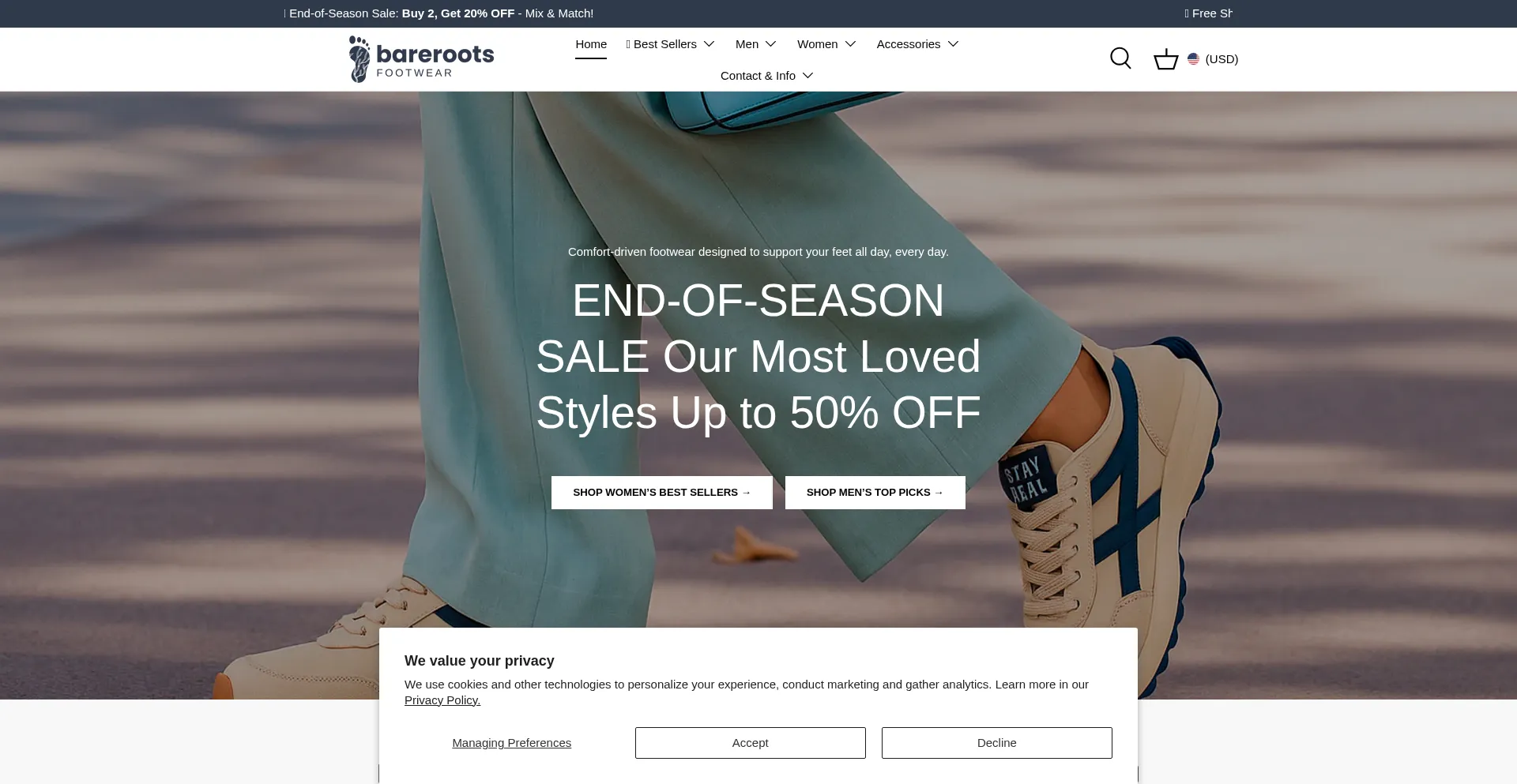 Bareroots-footwear.com Screenshot