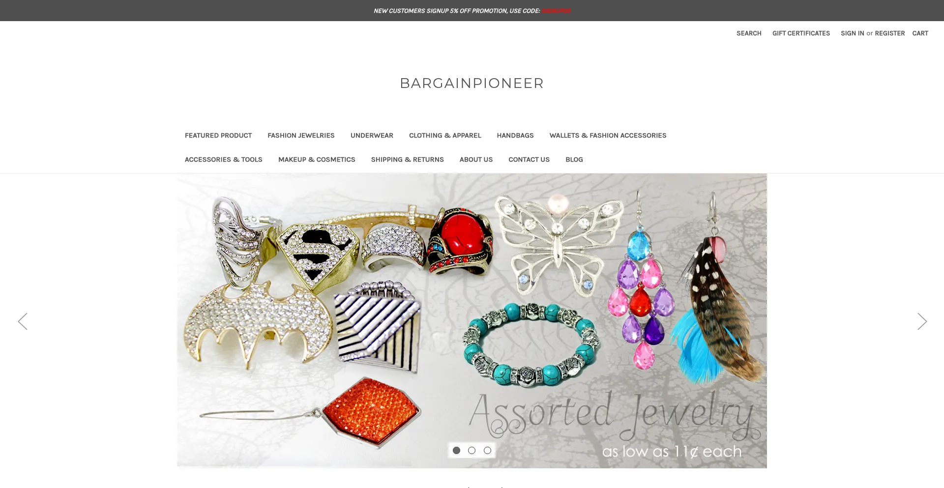Bargainpioneer.com Screenshot
