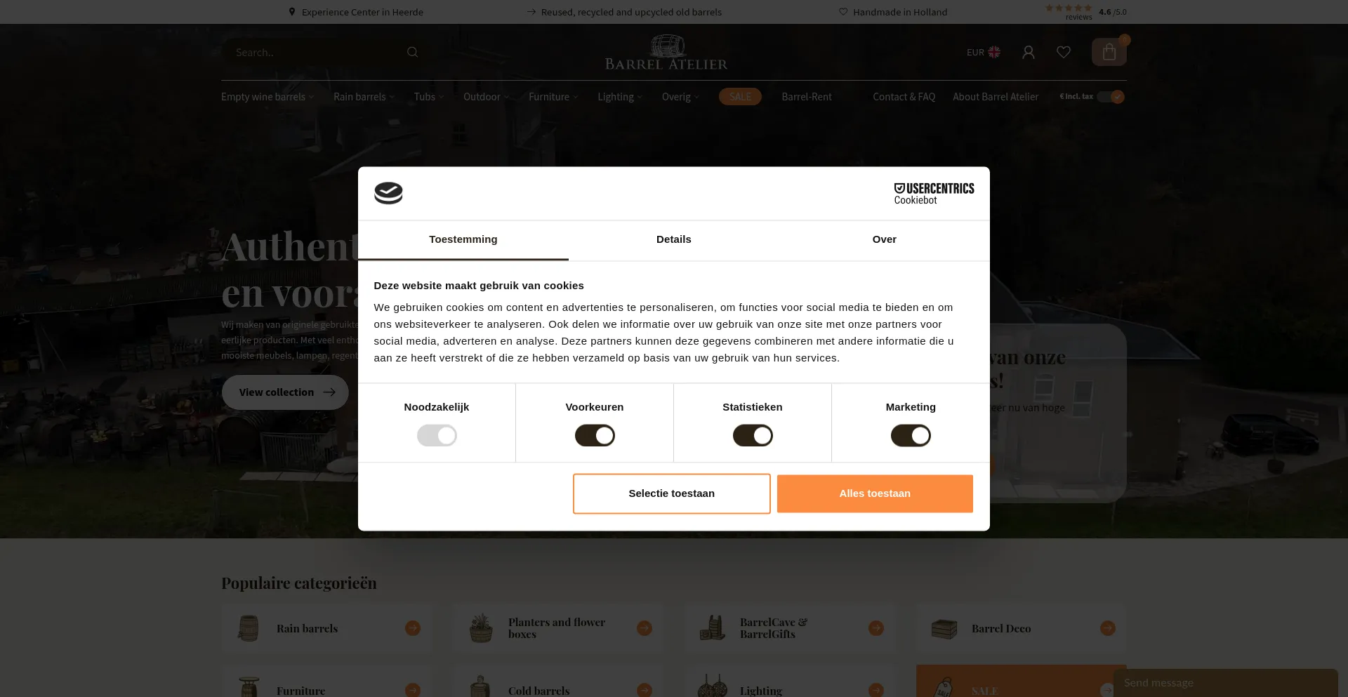Website screenshot of Barrelatelier.nl