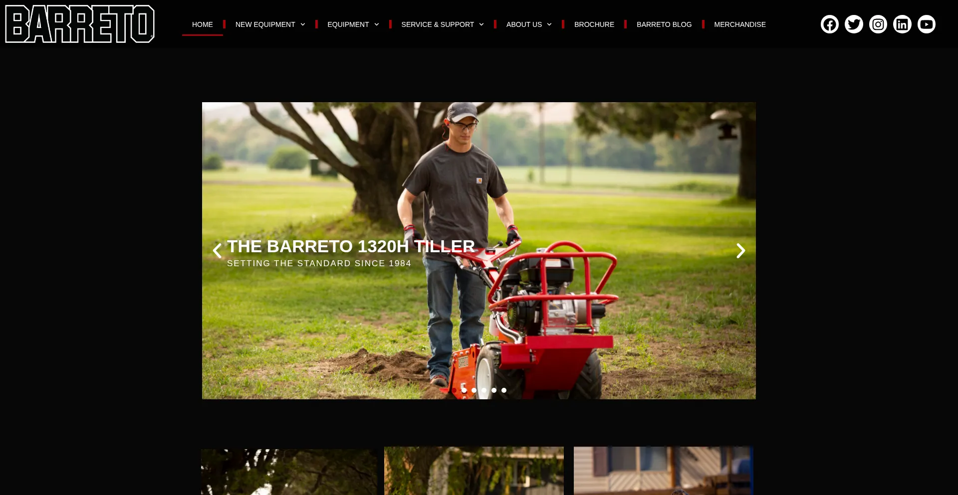 Website screenshot of Barretomfg.com