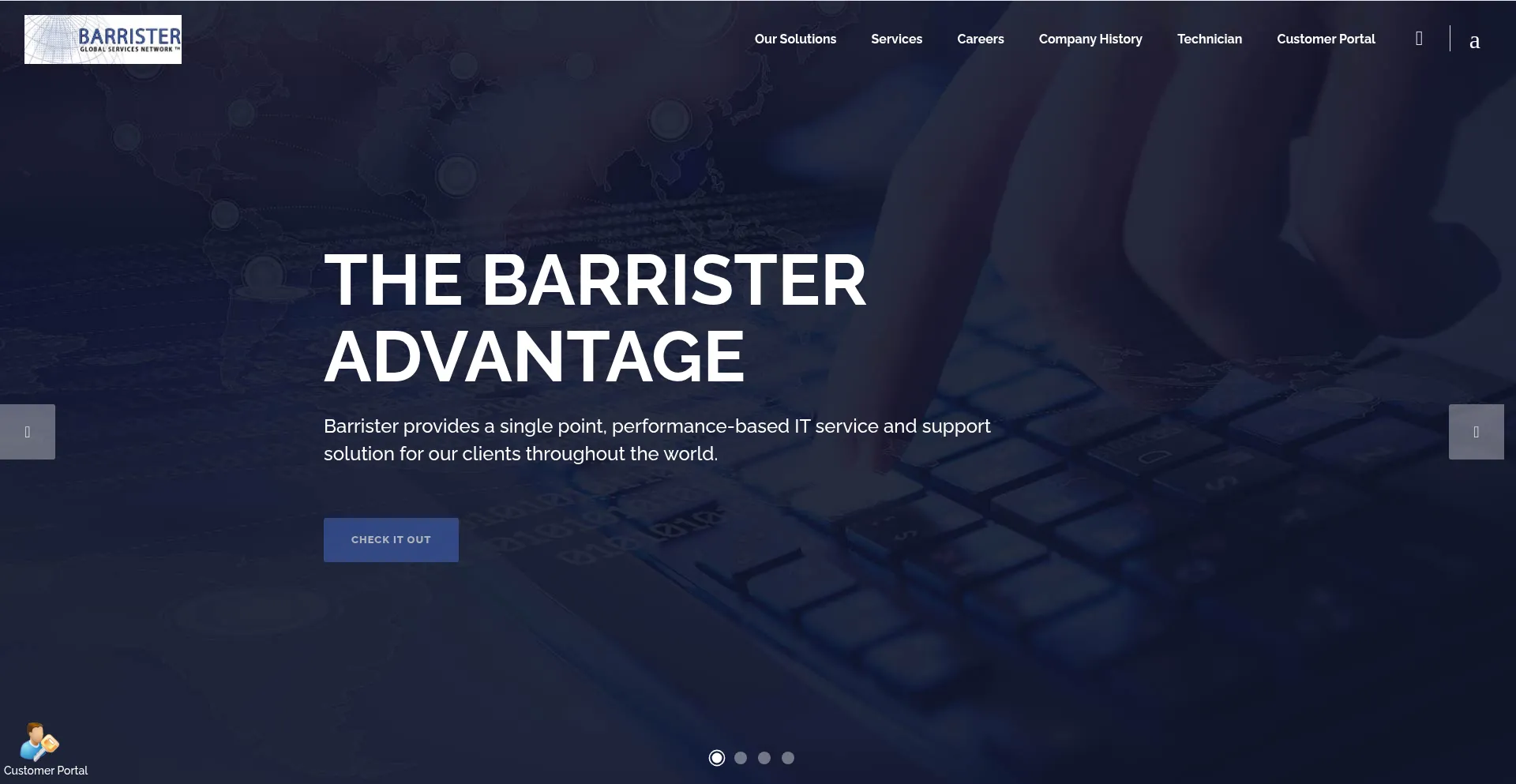 Website screenshot of Barrister.com
