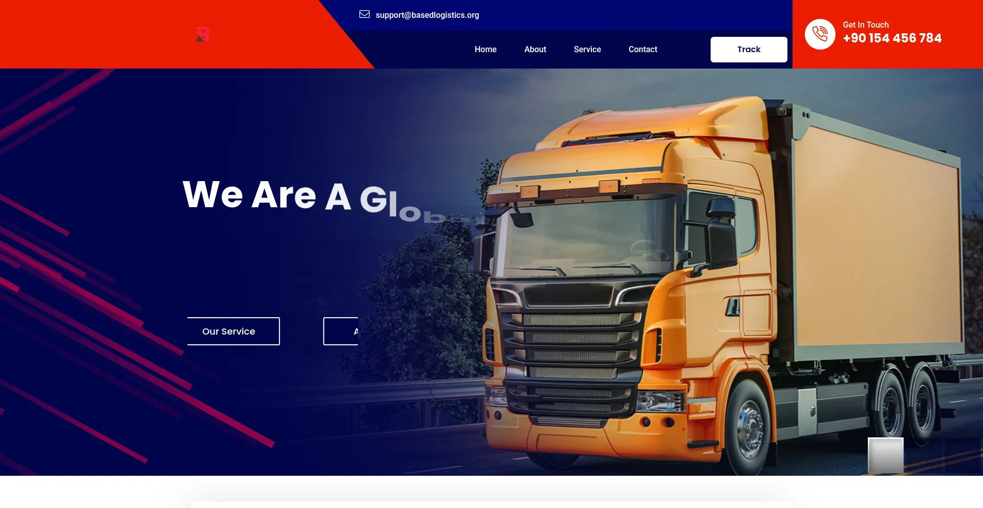 Website screenshot of Basedlogistic.org