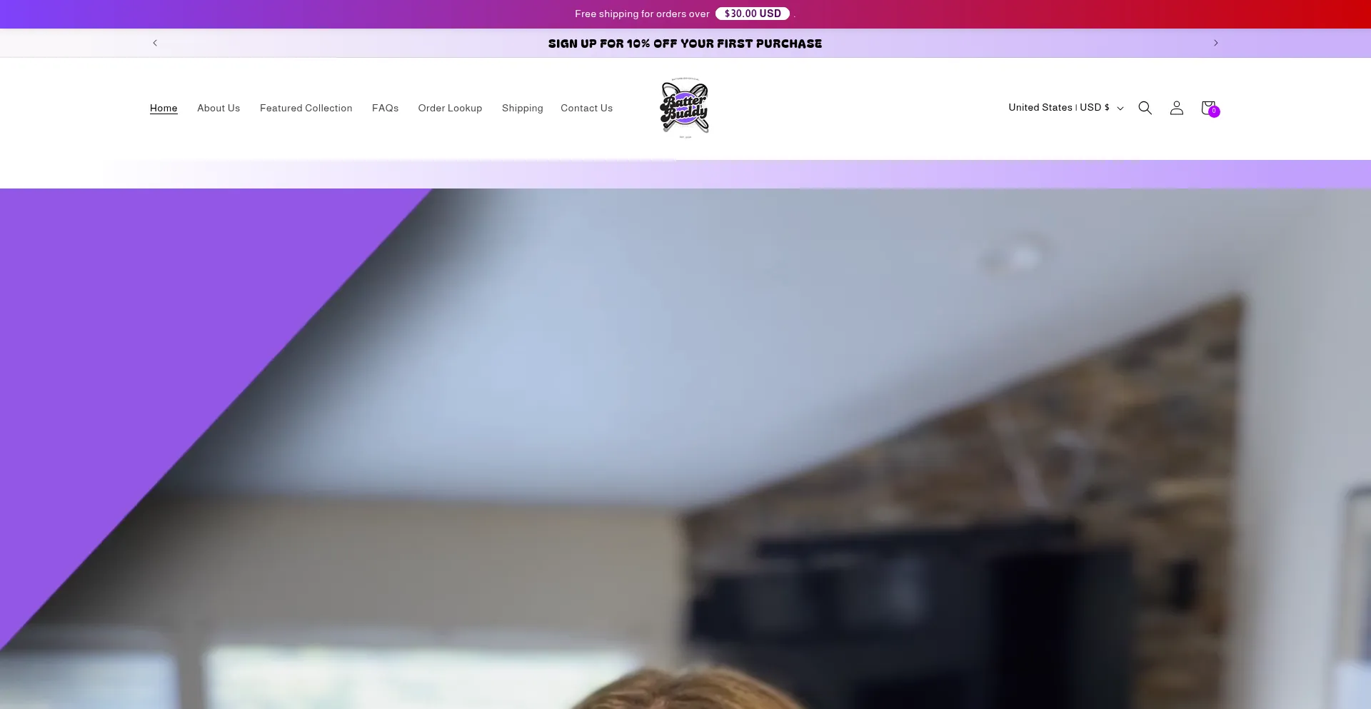 Website screenshot of Batterbuddyofficial.com