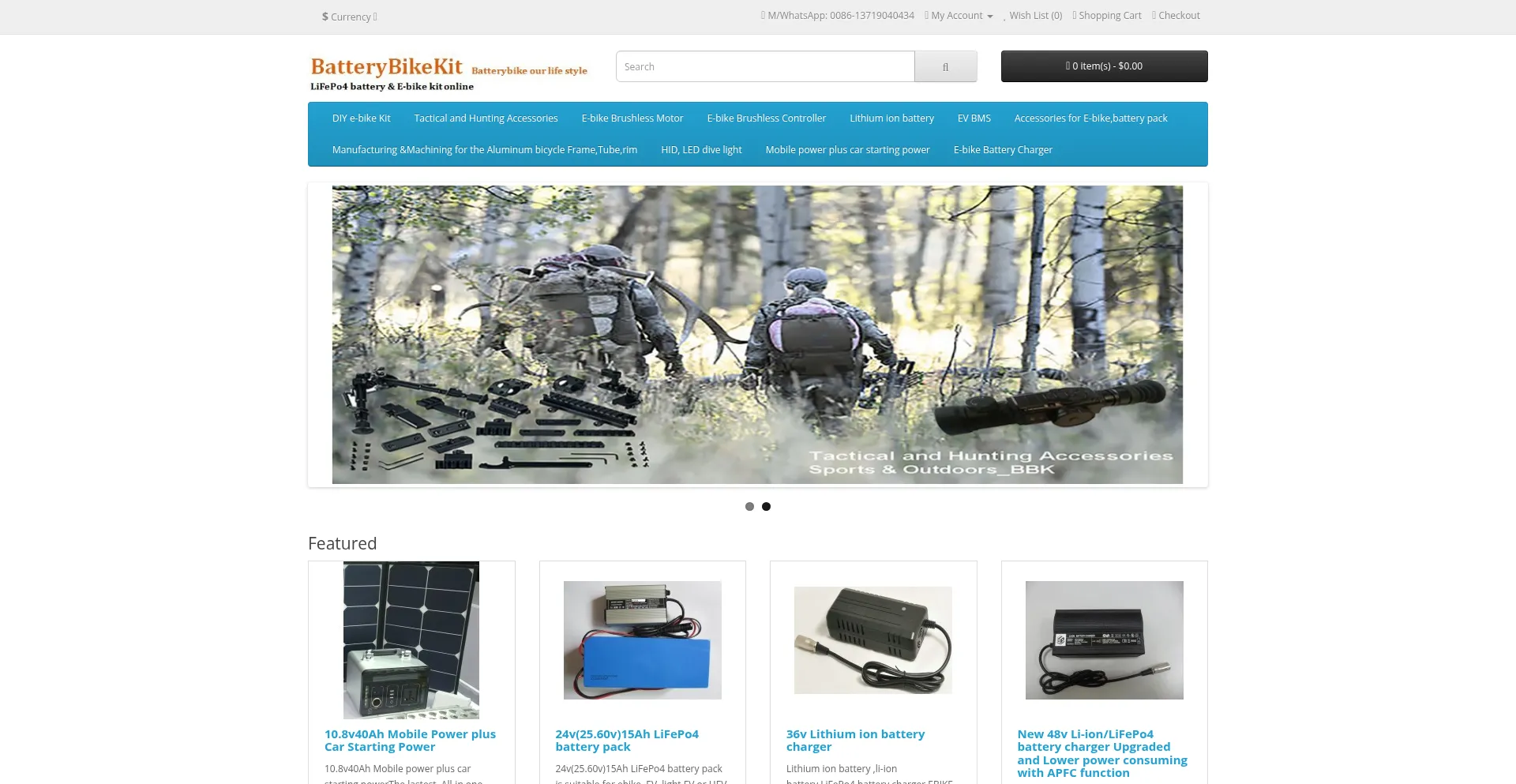 Batterybikekit.com Screenshot