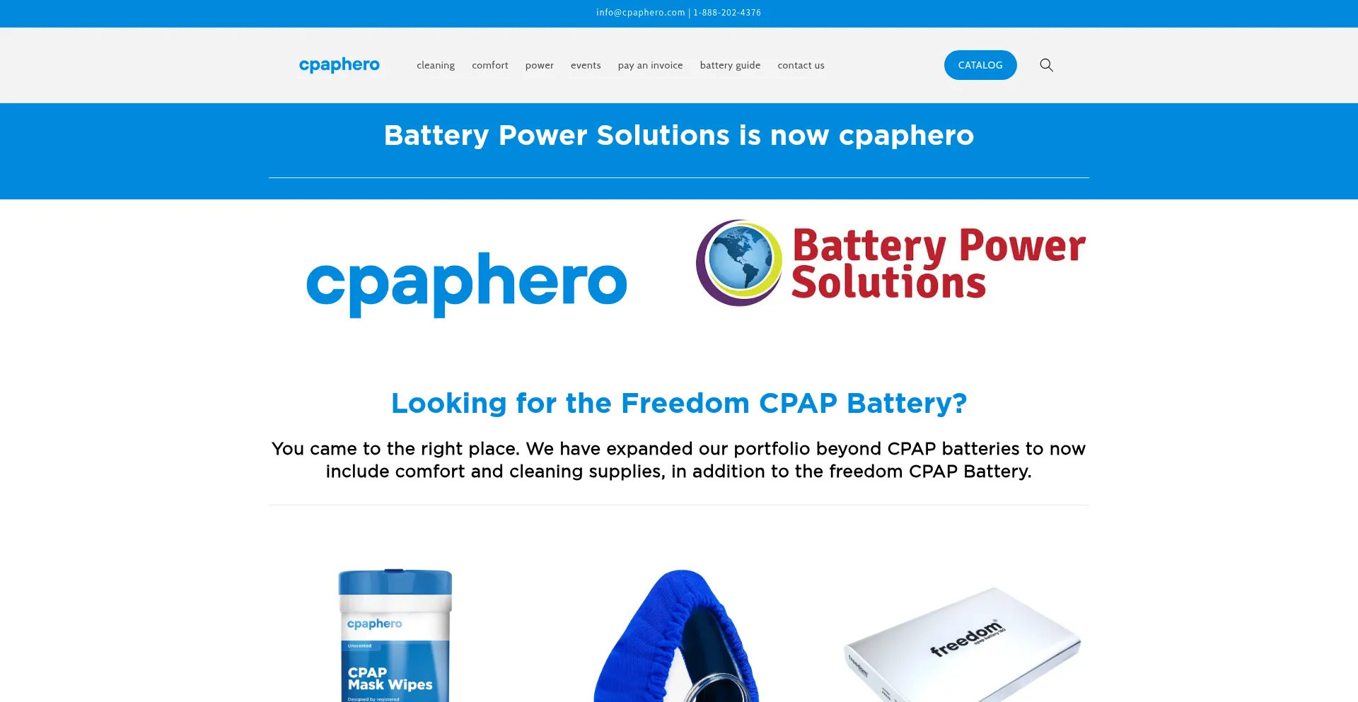 Website screenshot of Batterypowersolutions.net