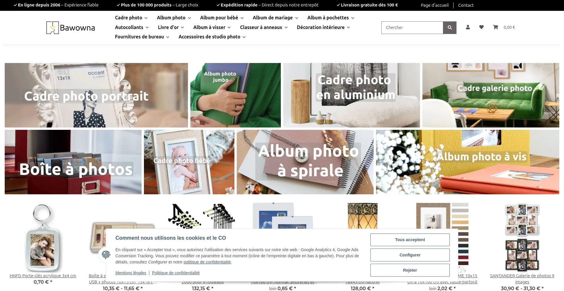 Website screenshot of Bawowna.fr